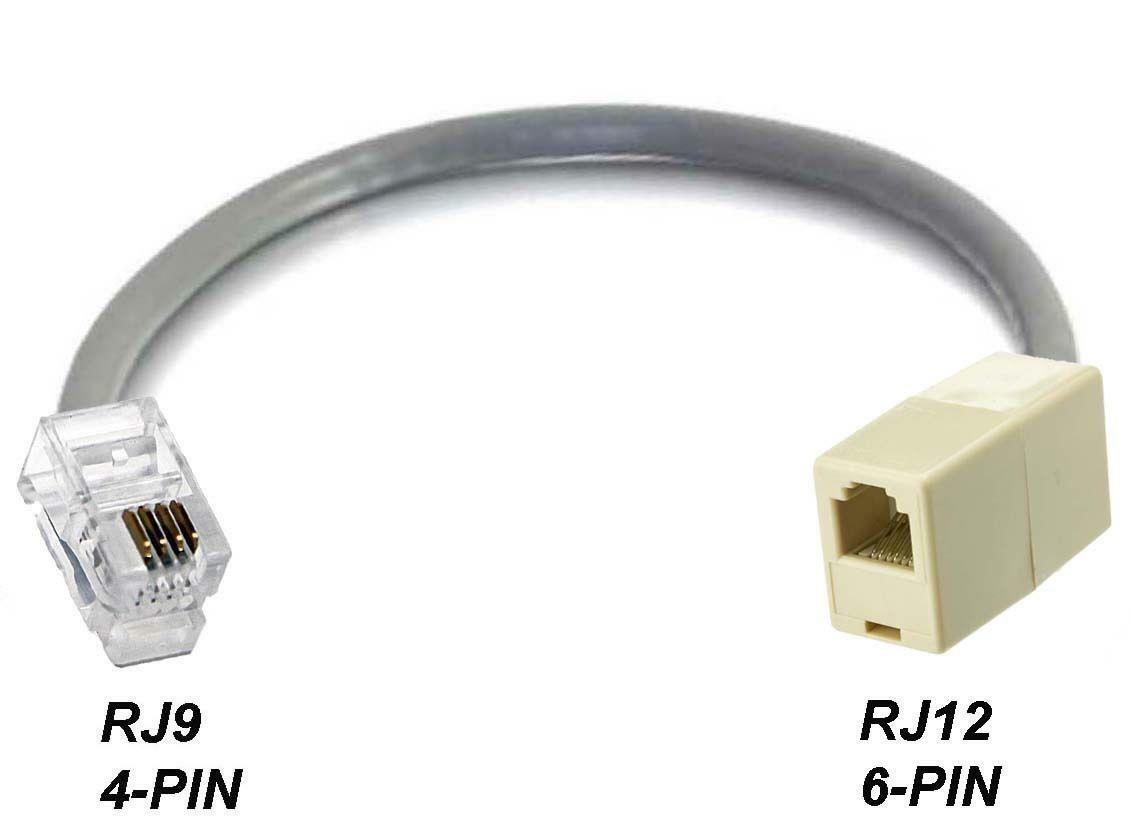 RJ9 RJ10 RJ22 4P4C 4PIN MALE to RJ12 RJ11 6P6C 6PIN FEMALE HEADSET PHONE ADAPTER