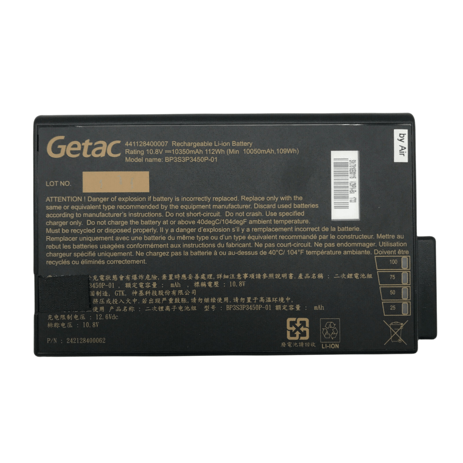 4PCS Genuine BP-LP2900 BP3S3P3450P-01 battery For Getac V100 V200 B300 X500 S400