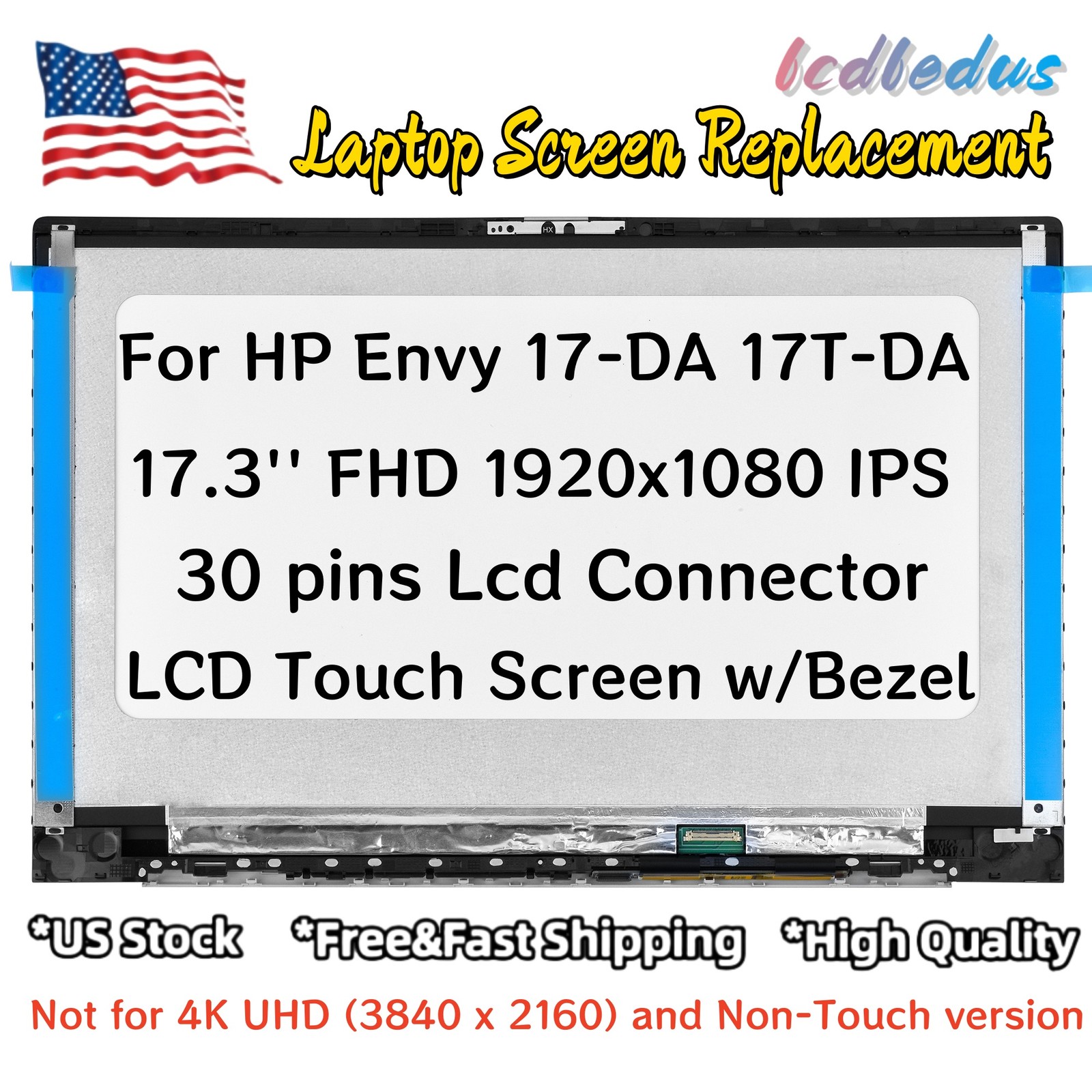 N69460-LG1 for HP Envy 17-DA0002UDA 17-DA0000NI LCD Touch Screen FHD 17.3'' LED