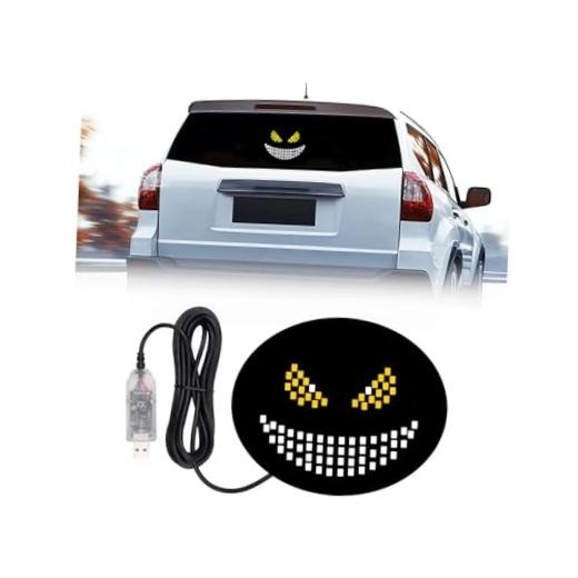 Led Devil Eyes Light for Cars,Devil Eyes Light for Windshield,Dynamic Yellow