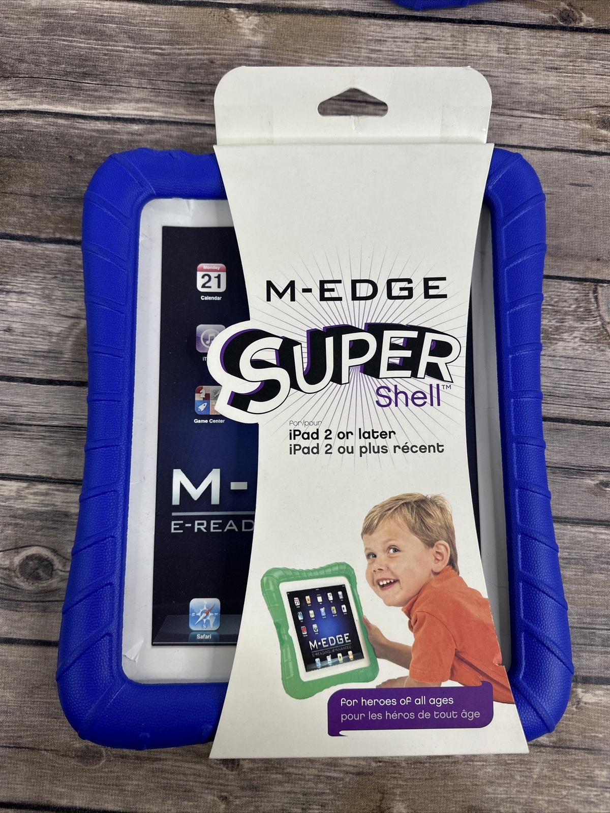 MEdge Supershell Tough Slim Case for iPad 2 Or Later Shockproof Blue New