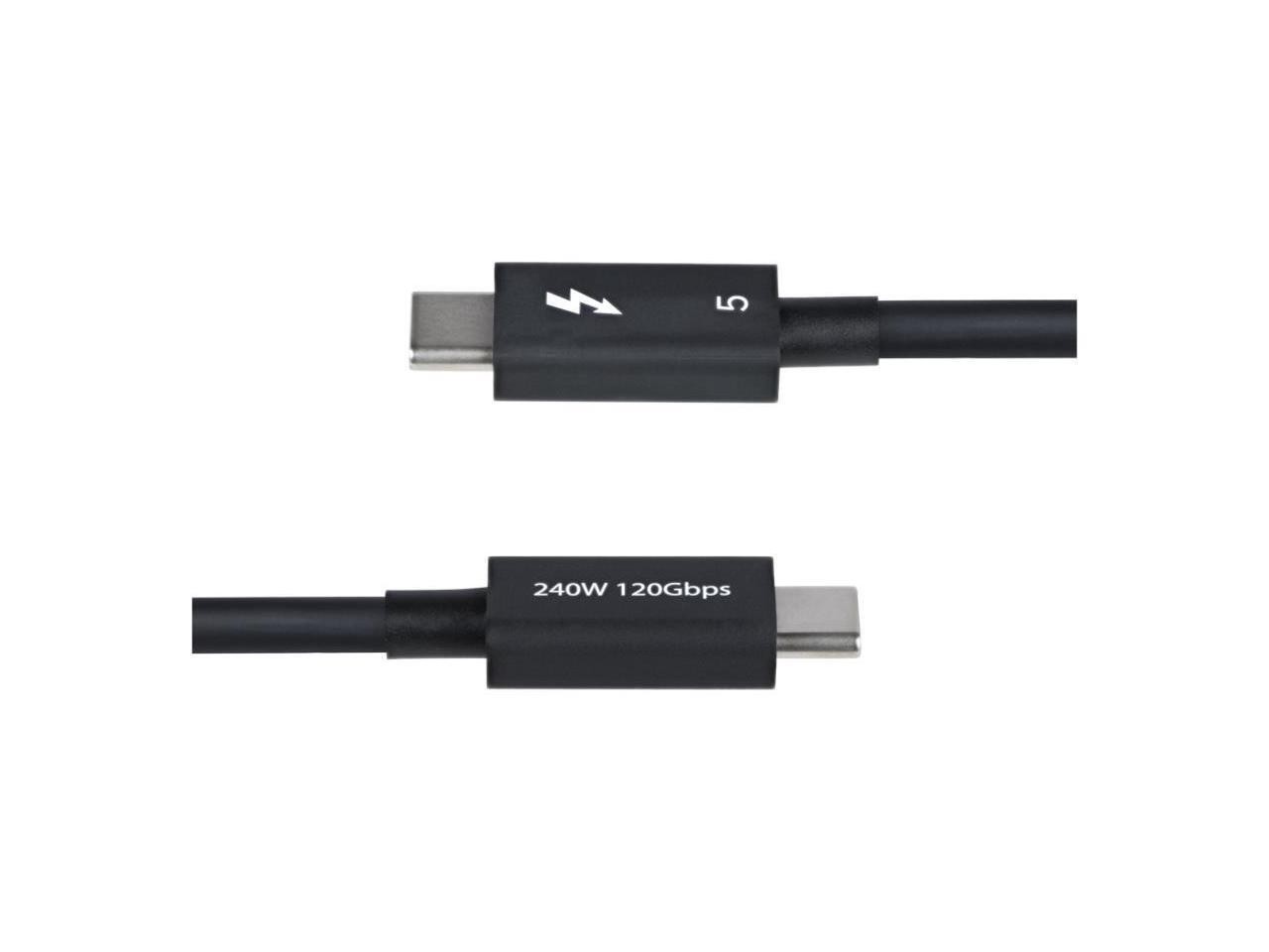 StarTech 2.6ft (80cm) Thunderbolt 5 Cable, 80Gbps/Up to 120Gbps, 240W PD, 8K 60H