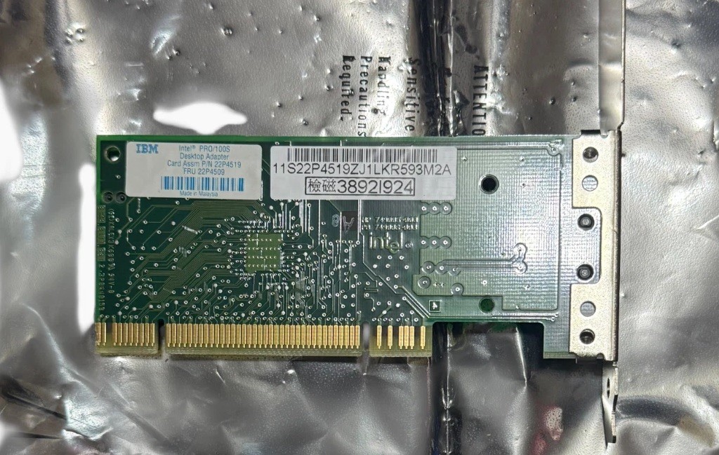 IBM Intel PRO/100S PCI Ethernet Network Card 22P4519 FRU 22P4509 10/100