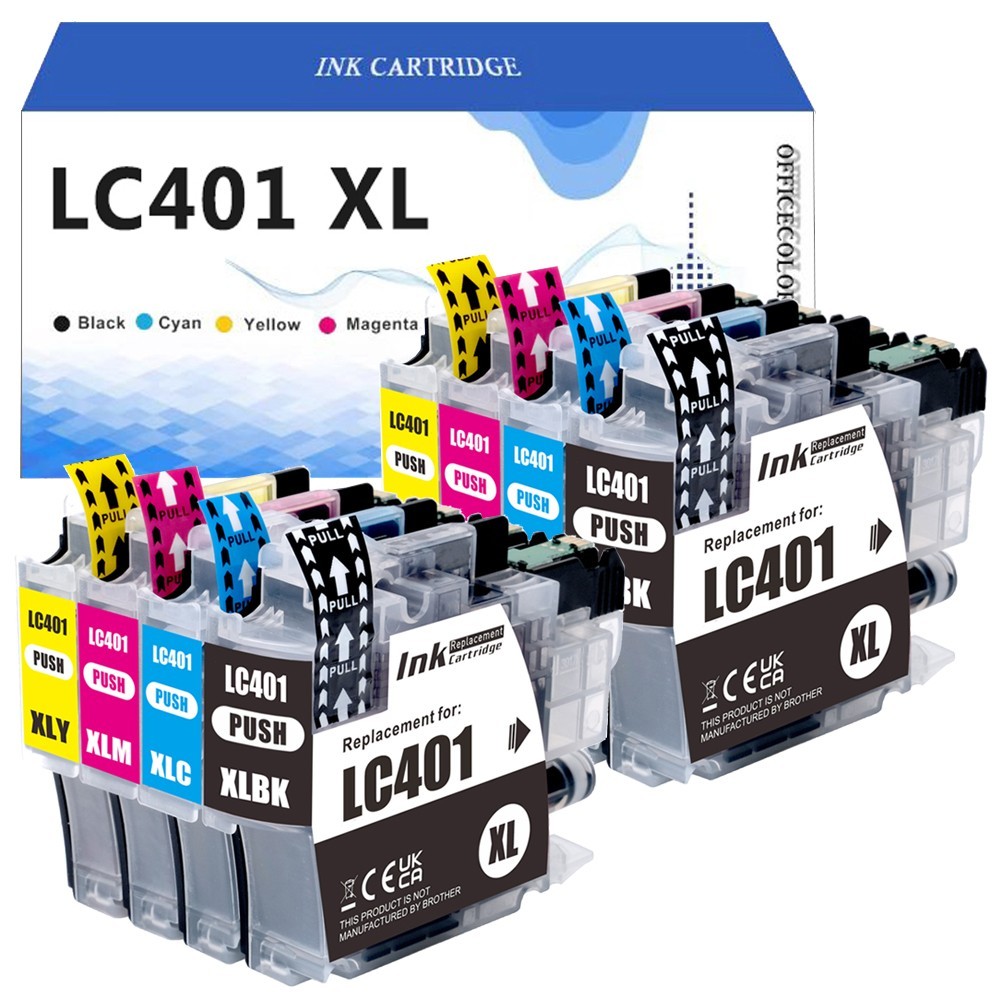 LC-401 XL Ink Cartridges for Brother MFC-J1010DW MFC-J1170DW MFC-J1800DW J1012DW