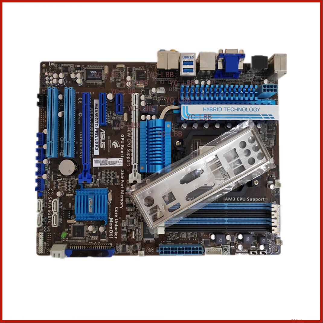 For ASUS M4A89GTD PRO/USB3 AMD 890GX Motherboard Socket AM3 DDR3 tested ok