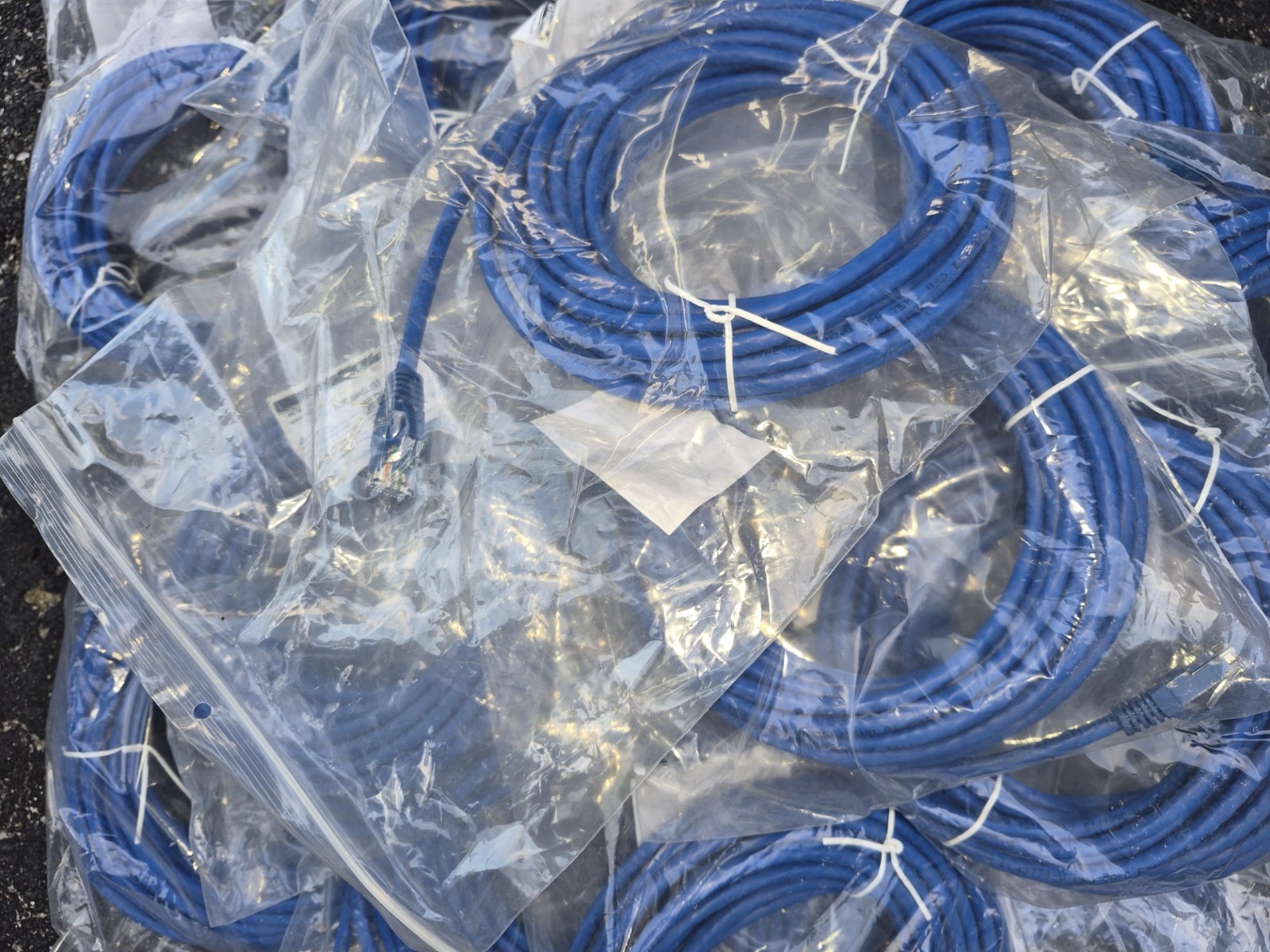 Lot of 25 CAT6 Ethernet Patch Cord RJ-45 LAN Network Cable Blue 25FT