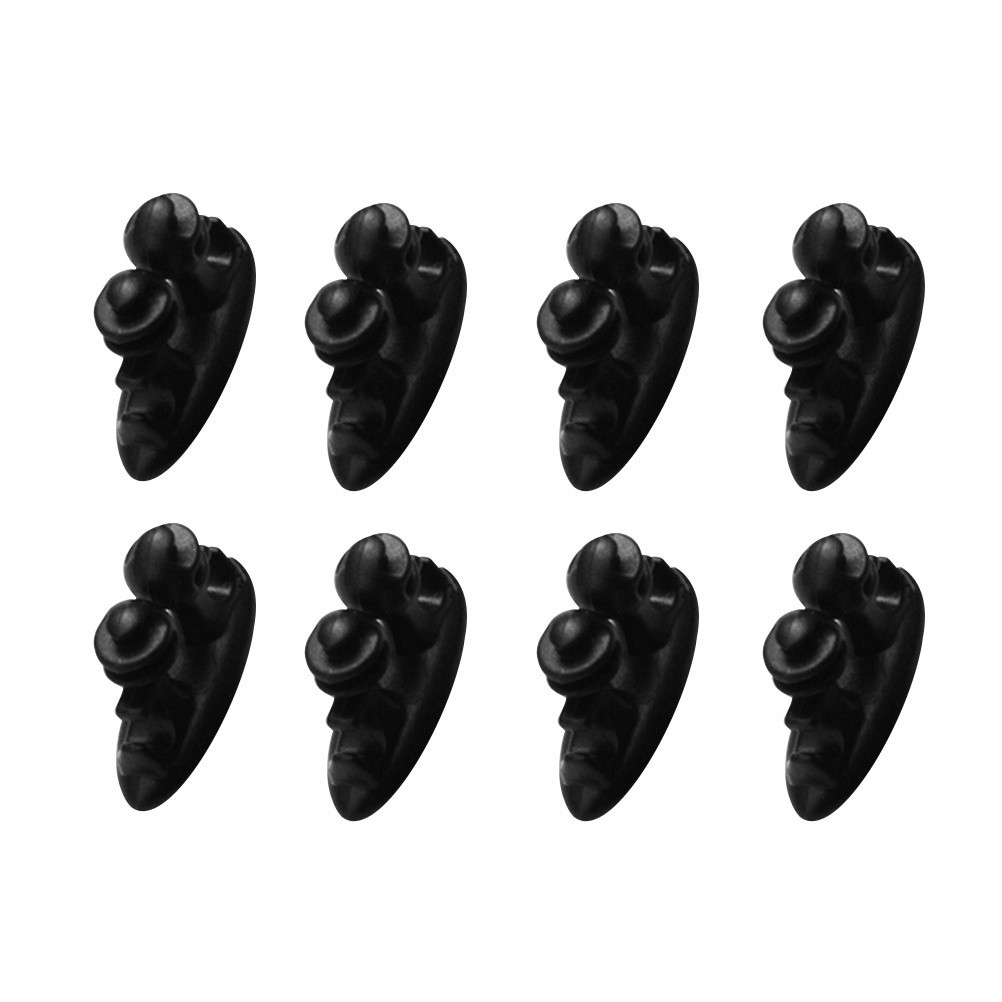 8Pcs Reusable Black Cable Clips for Car Dashboard Strong Adhesive Organizer