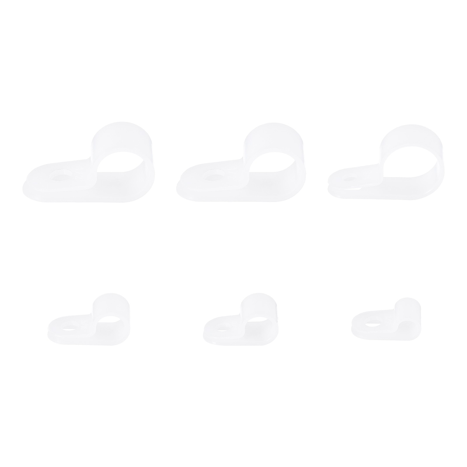 200pcs Single Coaxial Cable Clips Screw Clip Wire Cable Holder White