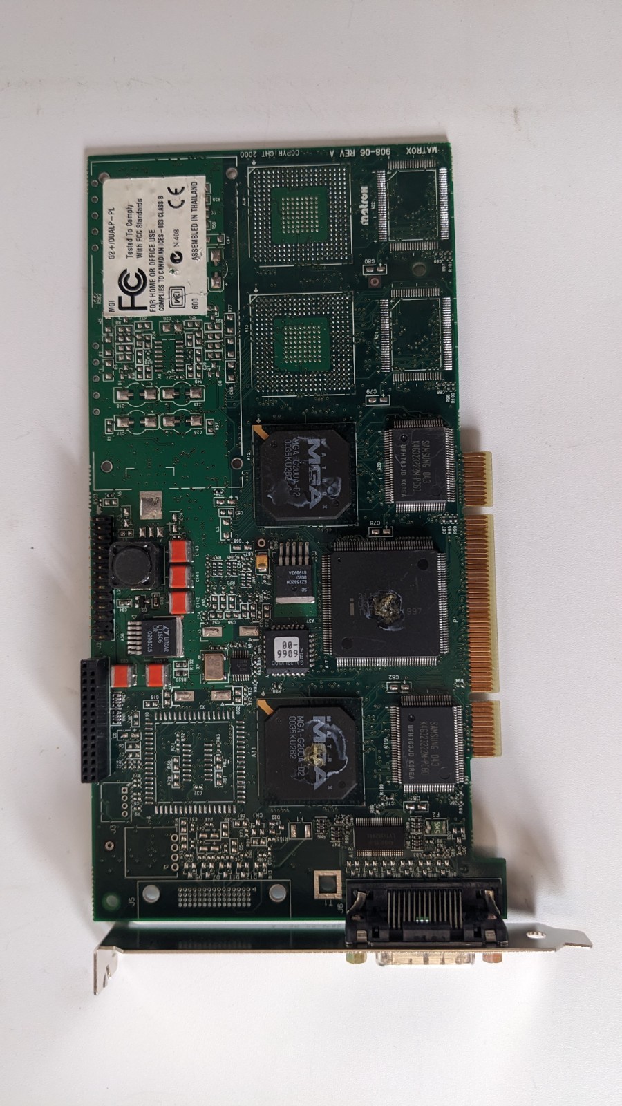 Matrox G2+/DUALP-PL G200 MMS Dual-display PCI graphics card Untested