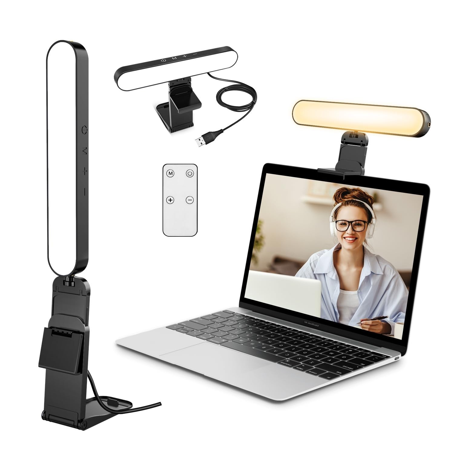  Video Conference Light, LED Streaming Lighting for Laptop Computer Monitor, 