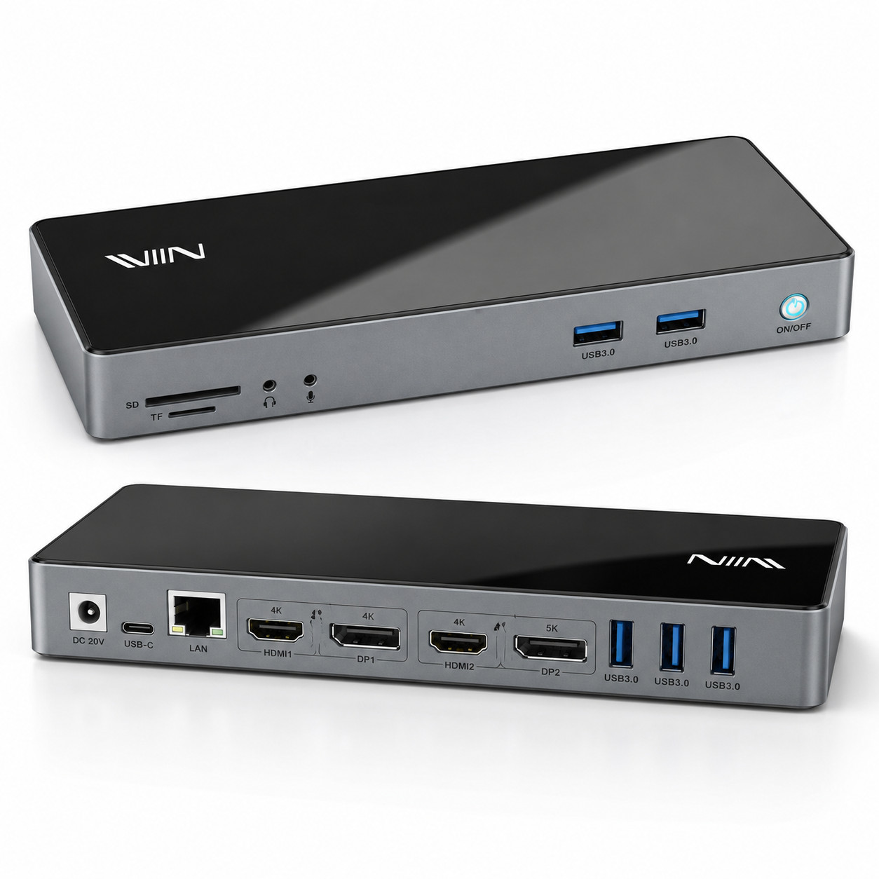 IVIIN USB 3.0 Docking Station Dual Monitor 4K HDMI 5K D6902 New Factory Sealed