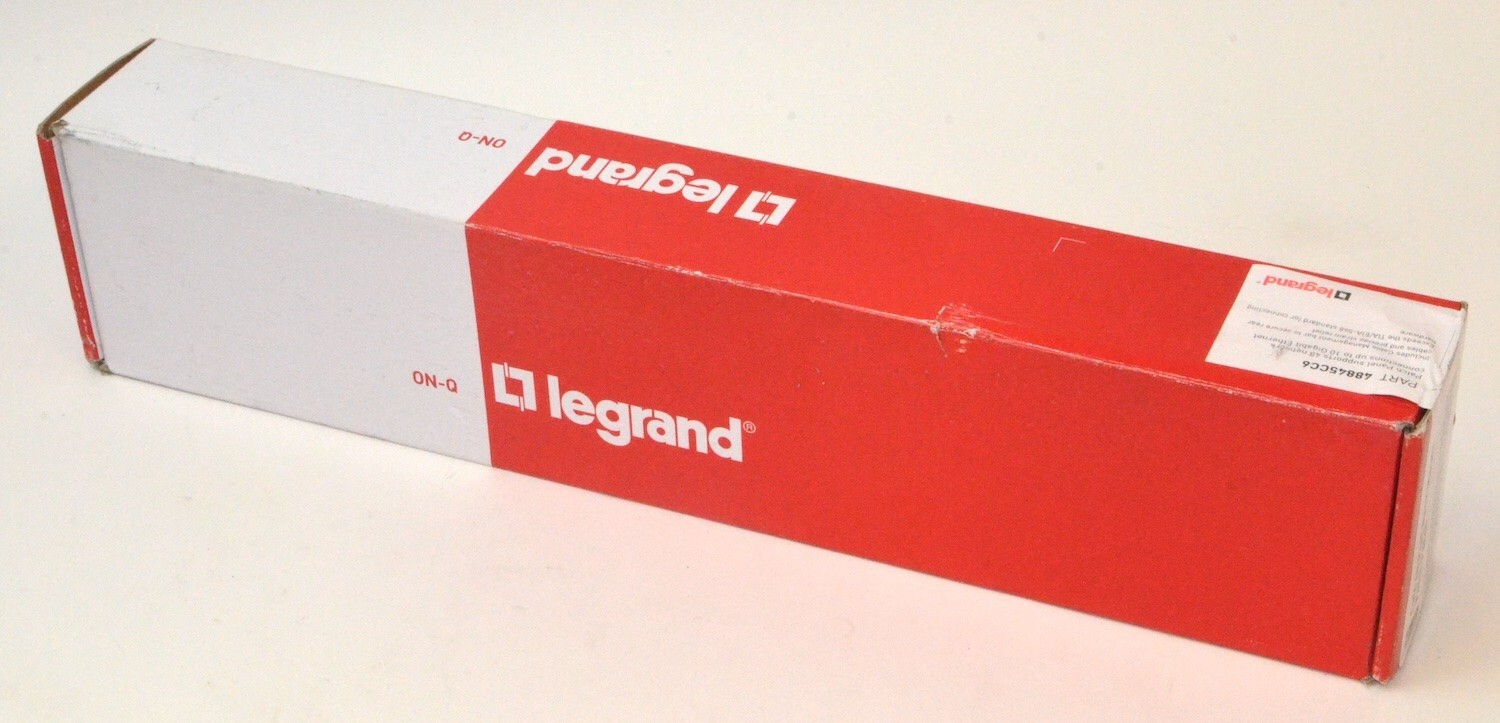 ON-Q Legrand 48 Port CAT 6 Patch Panel, Black *New, Open Box* 48845CC6