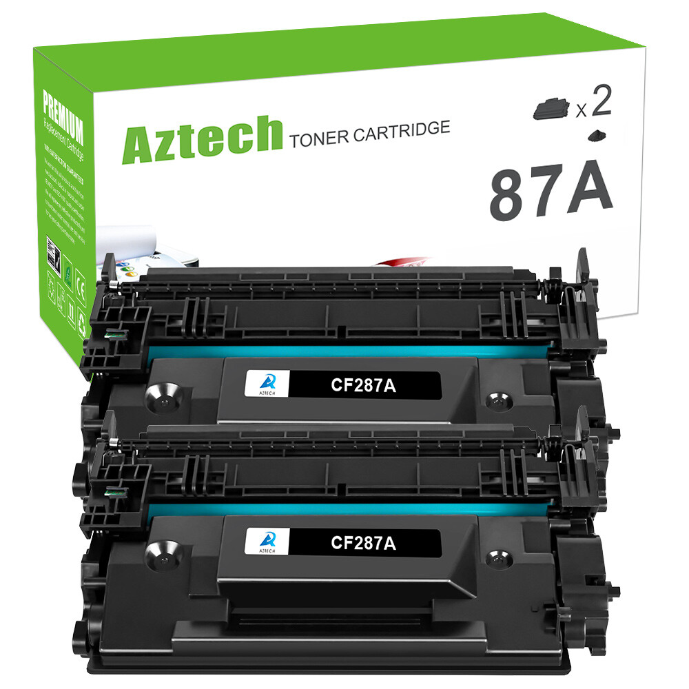 2PK Premium CF287A 87A Toner Cartridge for HP Laserjet Pro M506 MFP M527 M501dn