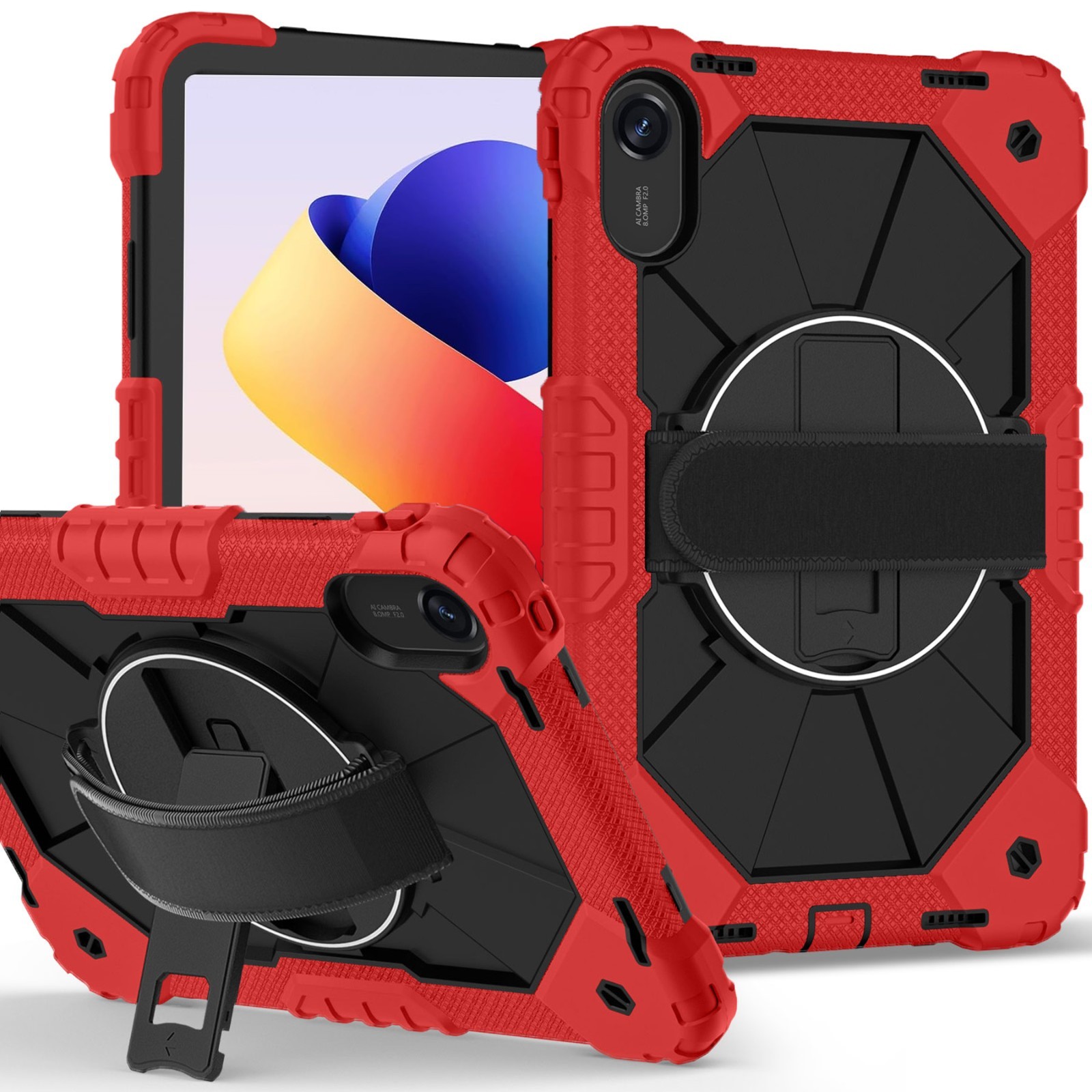 Xiaomi Redmi Pad Pro / POCO Pad M1 12.1 Shockproof Rugged Case w/ Strap Stand