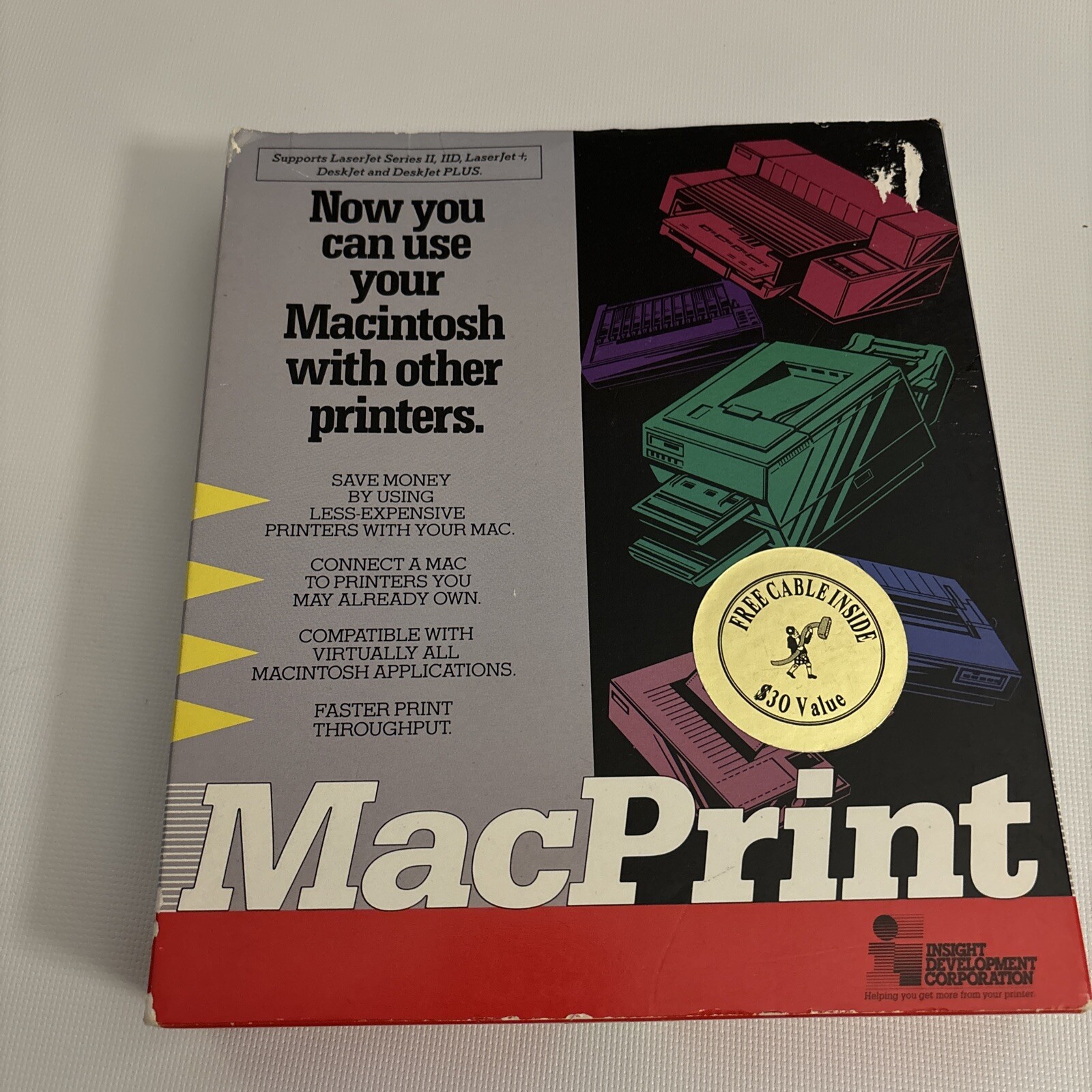 Vintage 1989 MacPrint HP Printer Software Macintosh Computers CIB V 1.1