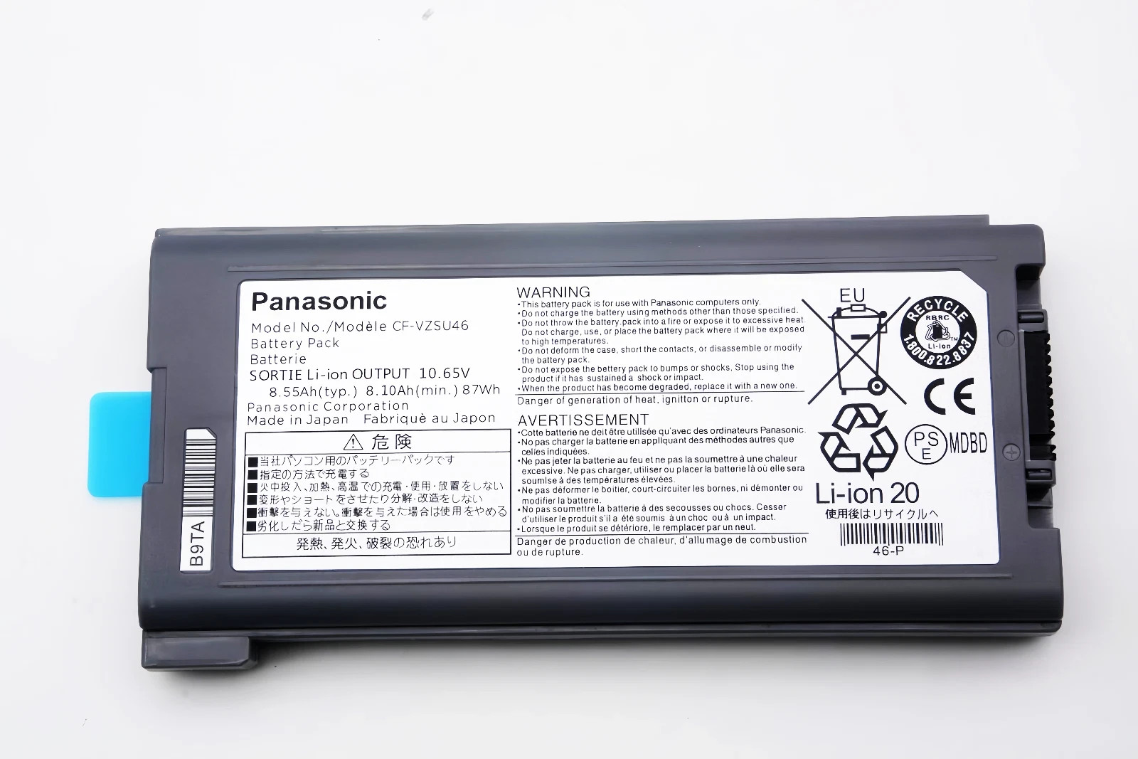 Original CF-VZSU46 battery for Panasonic Toughbook CF-30 CF-31 CF-53 CF-VZSU46AU