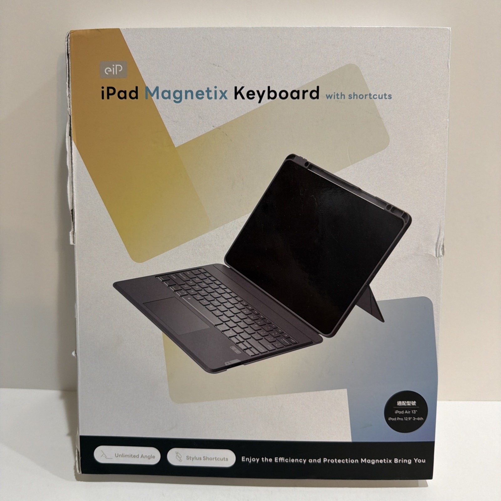 EIP Bluetooth Keyboard Case For iPad Air M2 13”/iPad Pro 12.9” Magnet Detachable