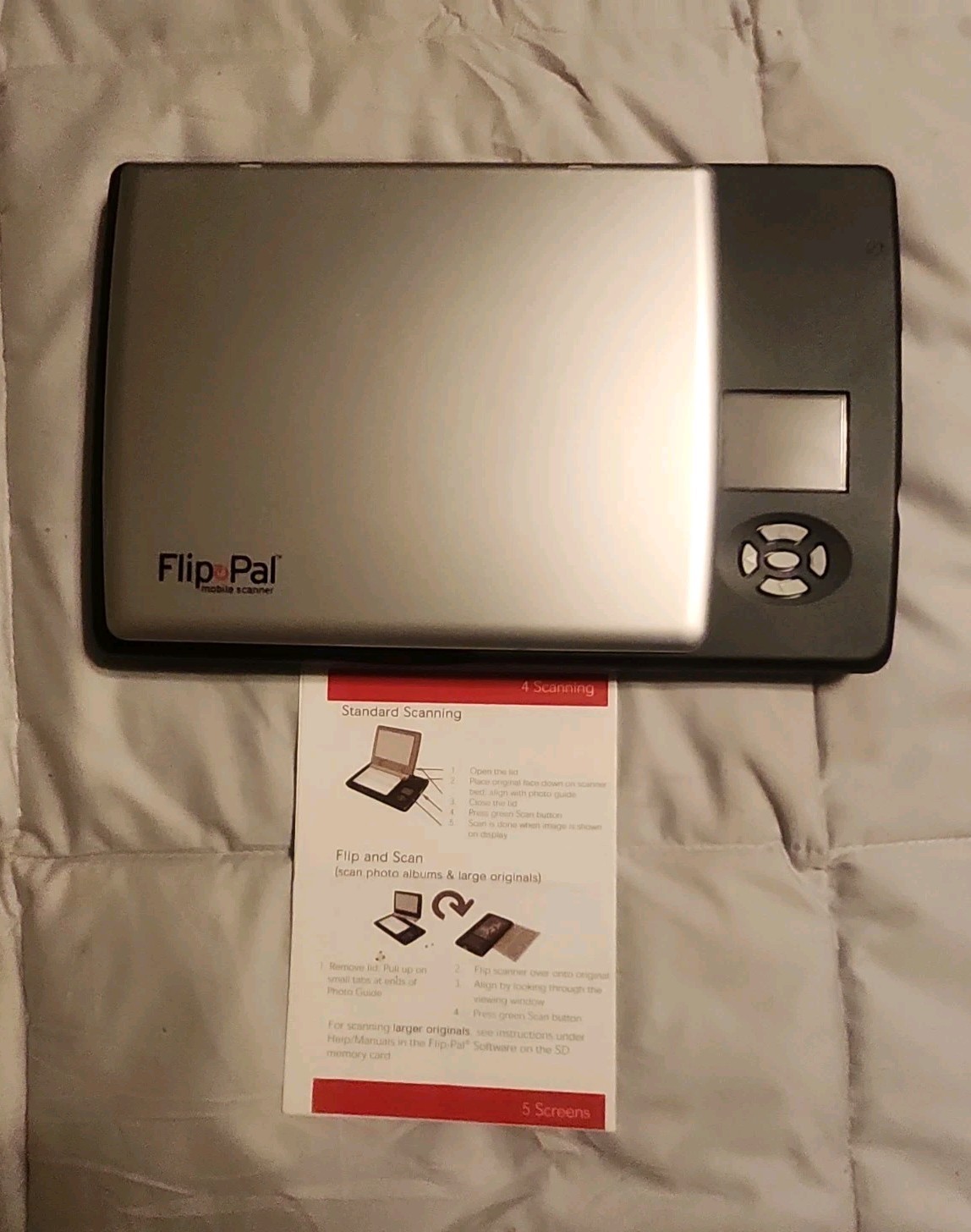 Couragent Flip-Pal Mobile Scanner 100C Portable Flatbed Scanner w/SD Card Tested