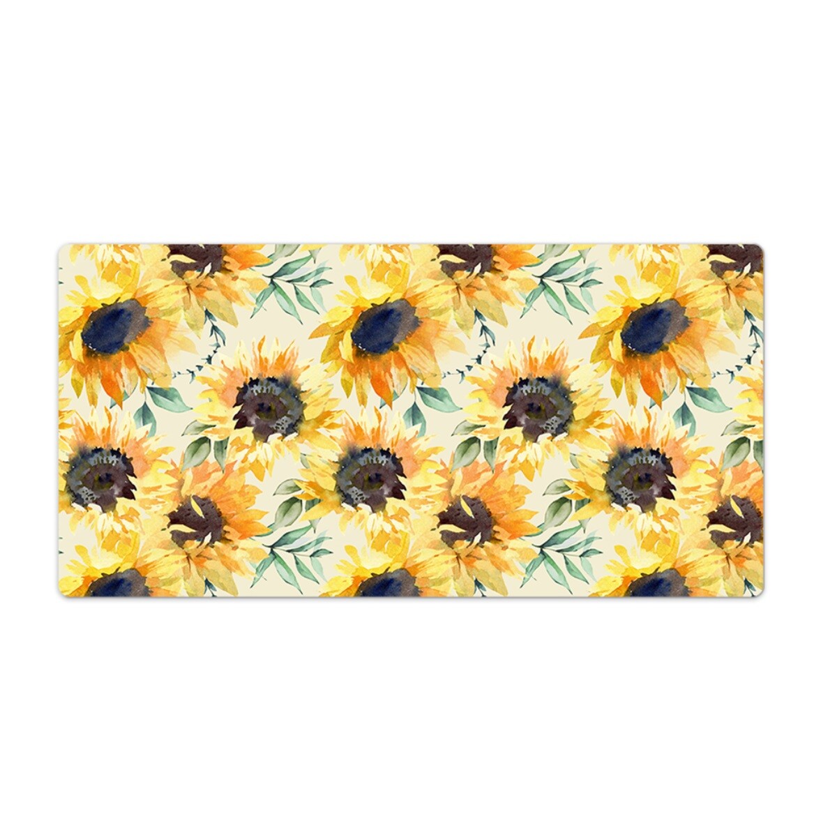 Home Office Writing Desk Computer Laptop Mat Pad Golden Sunflowers 120x60