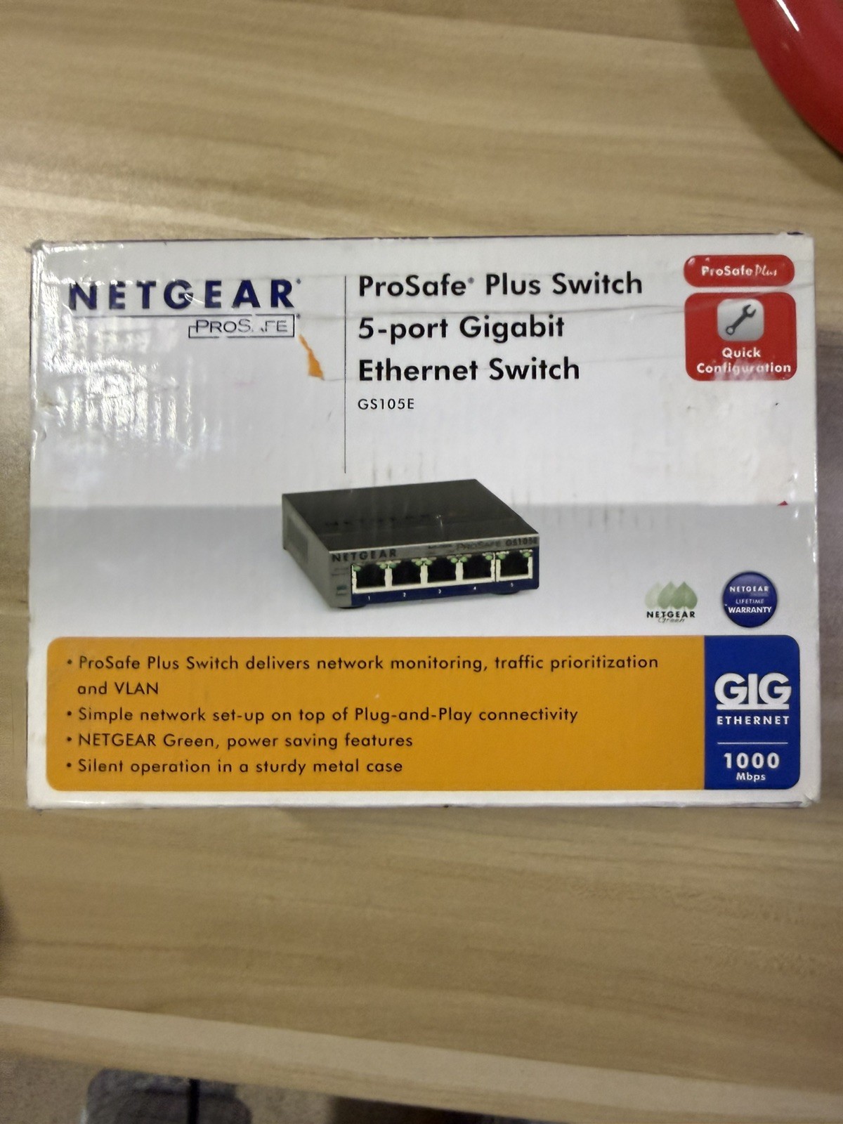 NETGEAR ProSAFE GS105E 5-Port Gigabit Ethernet Plus Switch