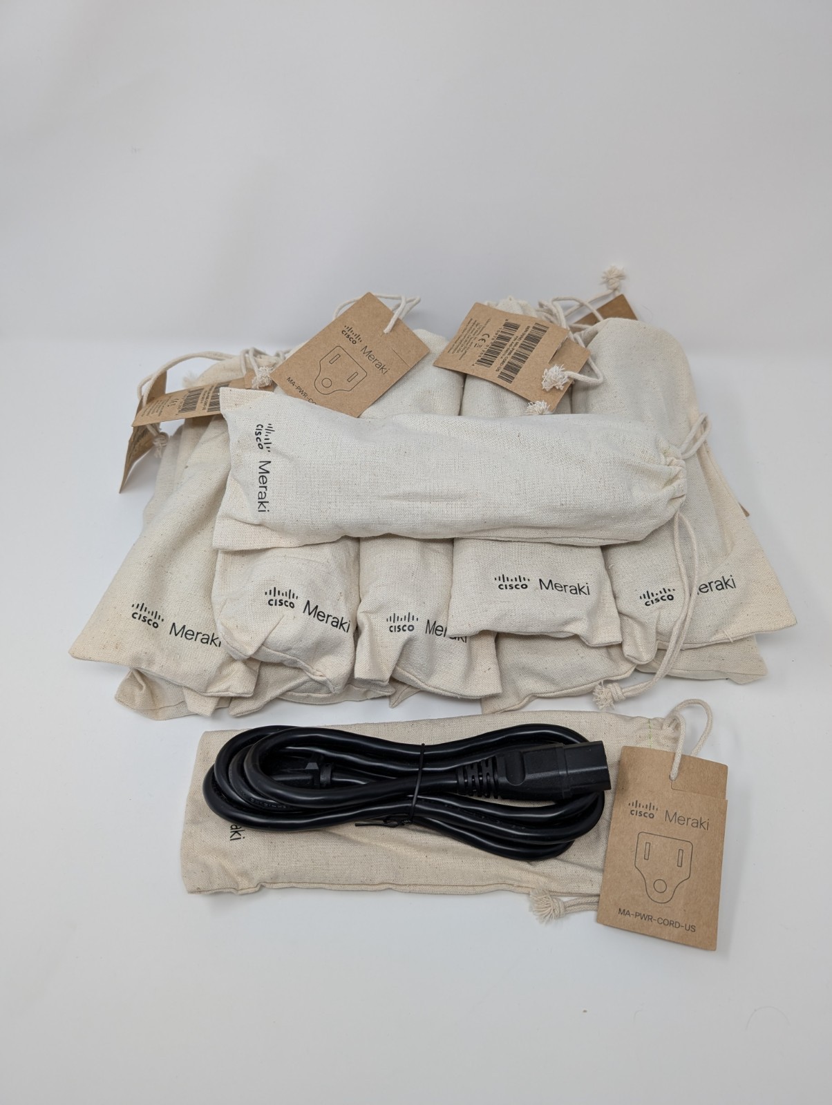 LOT OF 12 - Cisco Meraki MA-PWR-CORD-US Power Cable Power Cord A40-58010-A