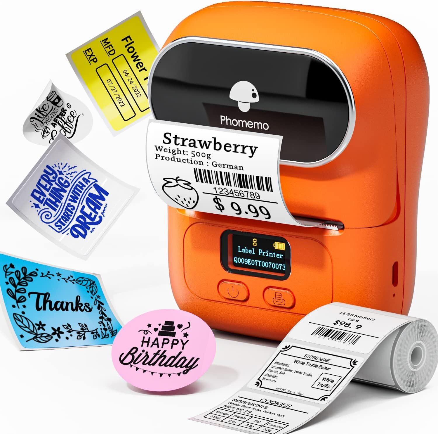Phomemo M110 Thermal Label Printer Impresoras Portatil Wireless Portable Inkless