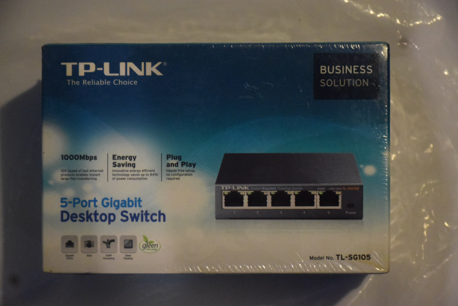 tp-link 5 port gigabit desktop switch tl-sg105  1000mbps new unopened sealed