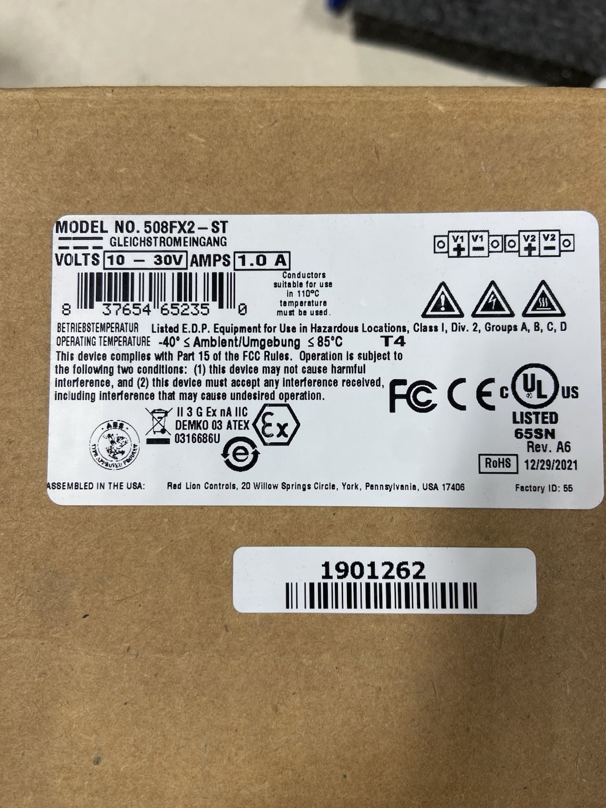 Red Lion Controls 508FX2-ST 6-PORT EtherNet 2-PORT FIBER UP   Ethernet Switch