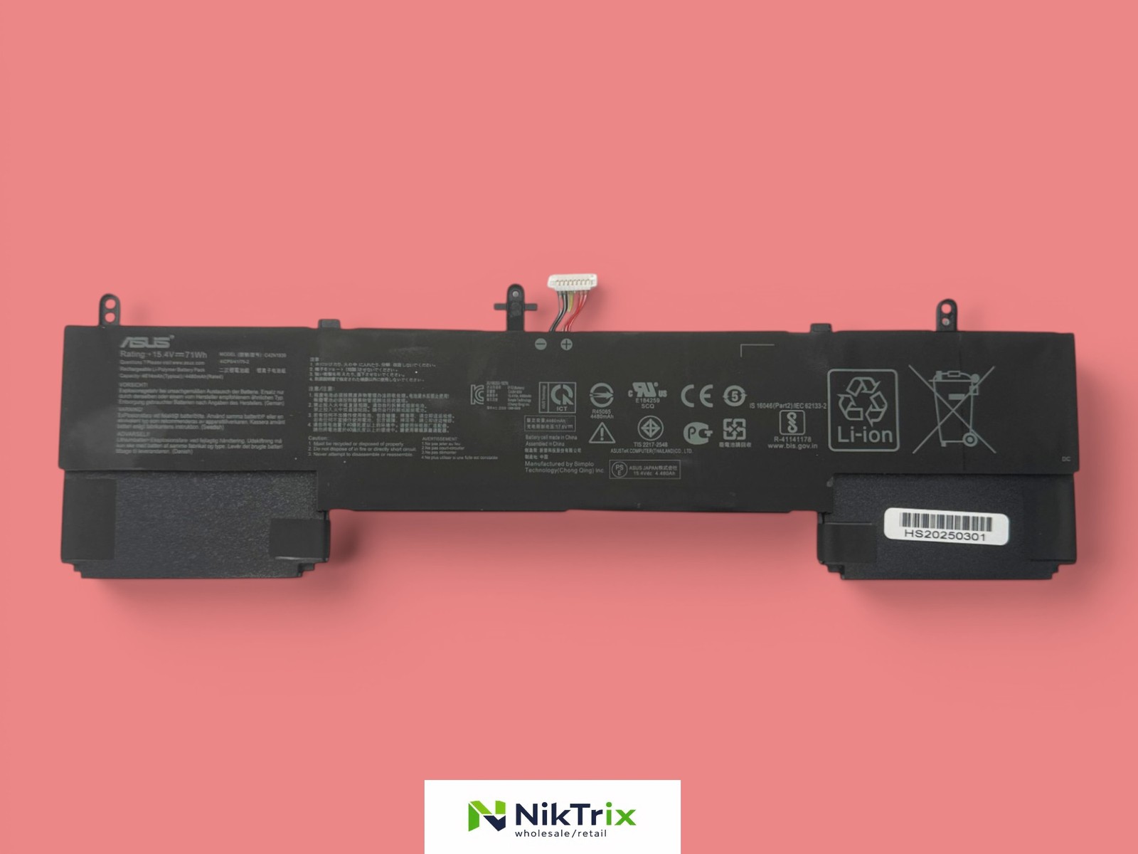 C42N1839 Battery For ASUS ZENBOOK 15 UX534 UX534F UX534FA UX534FAC 71WH