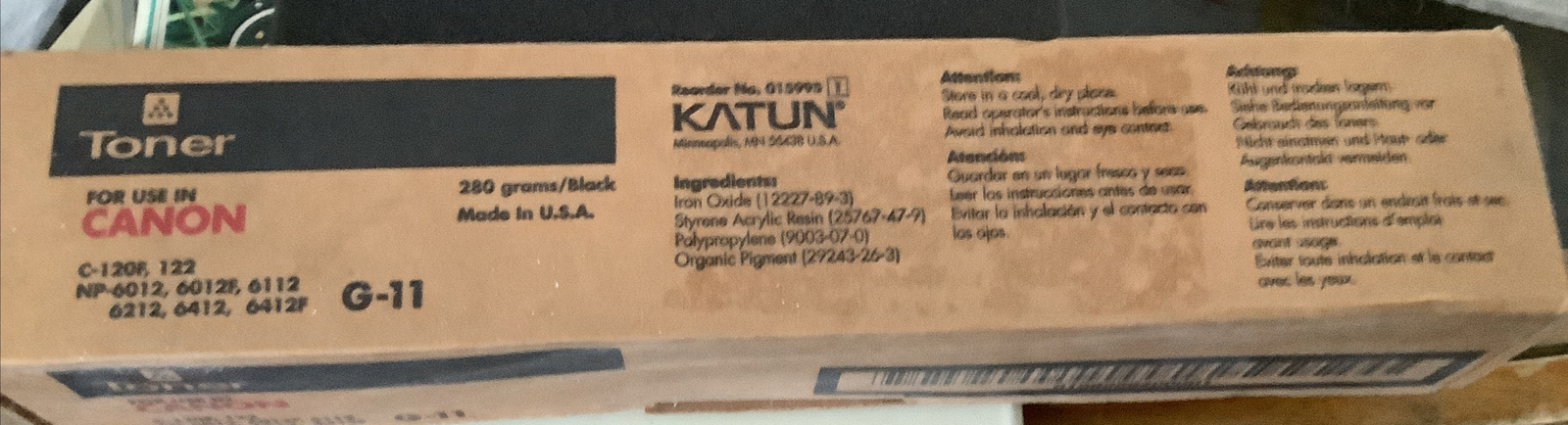 Canon  Black Toner Cartridge for Canon Printer G-11 See Pictures For Sizes