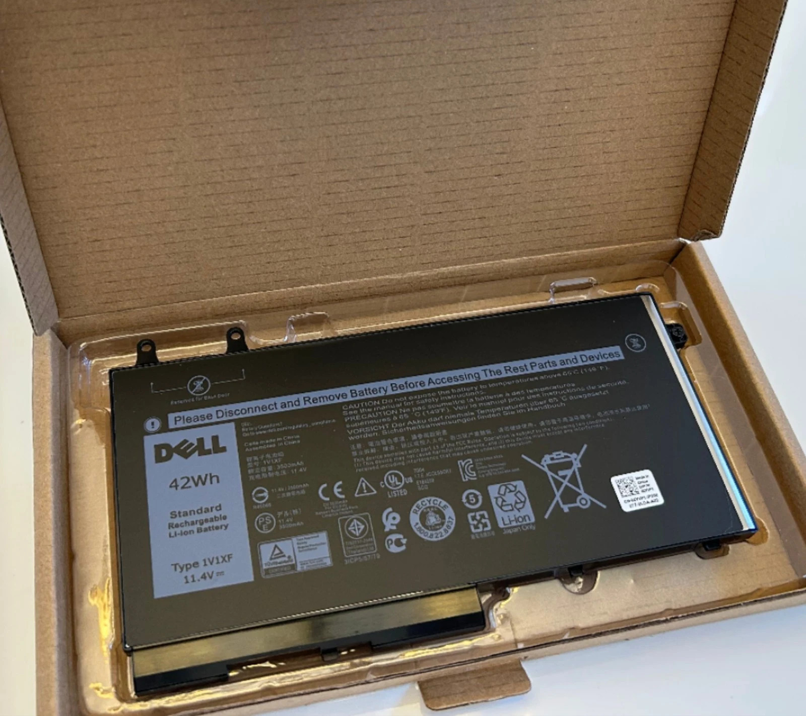 Genuine 42Wh 1V1XF Battery For Dell Latitude 5400 5500 5510 Precision 3540 3550