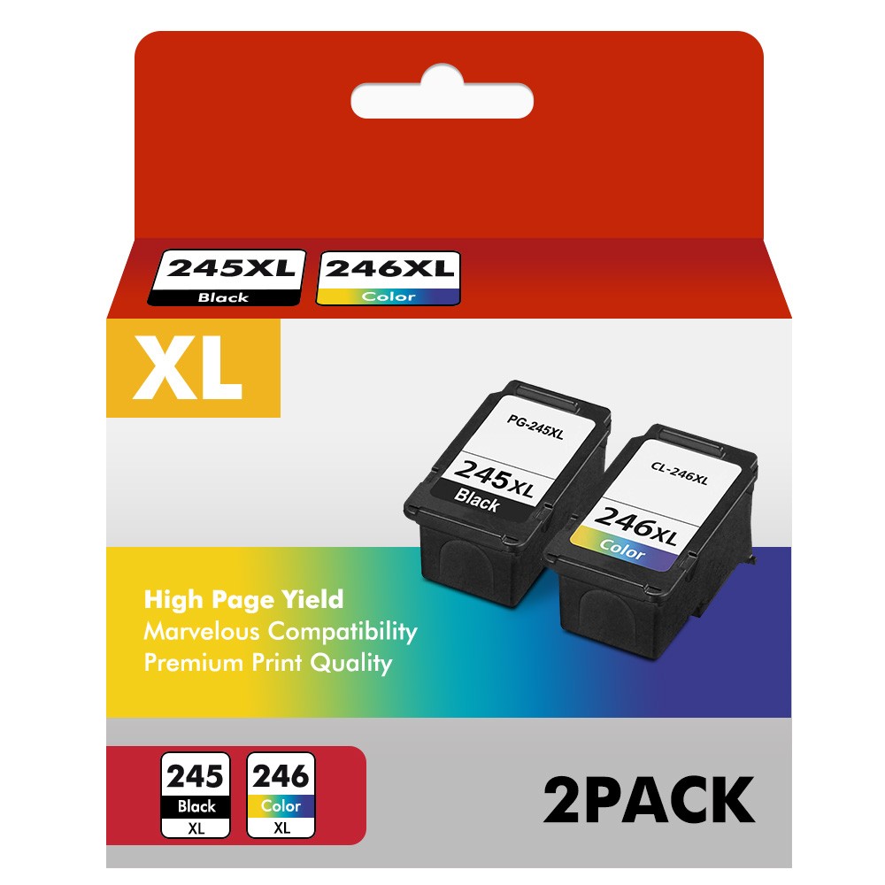 2 PG-245XL CL-246XL Ink Cartridges for Canon PIXMA MG2522 Ink MG2520 MX490 MX492