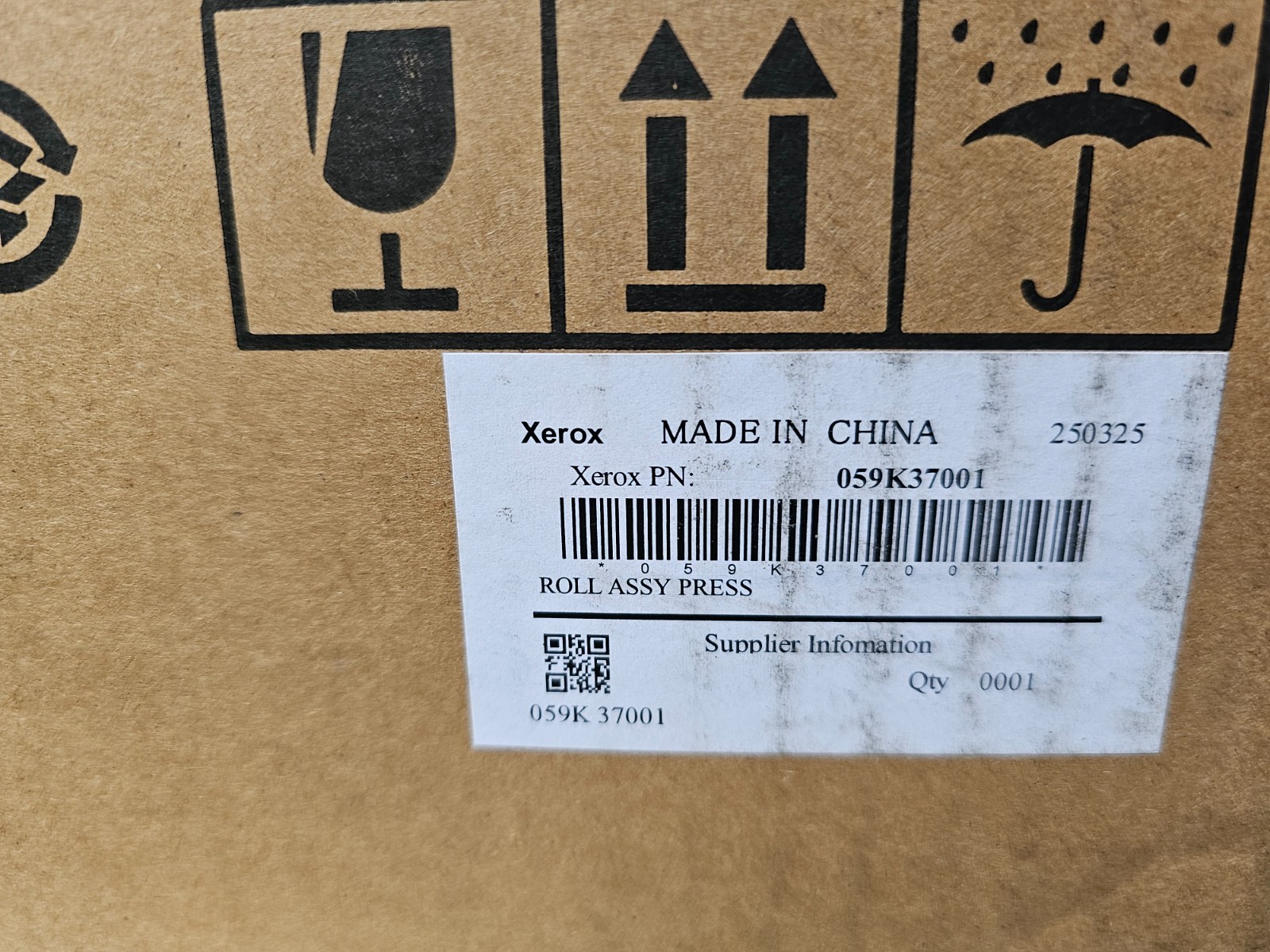 Xerox 059K37001 Fuser Pressure Roll Xerox B9100 B9110 B9125 B9136  D95 D110 D125