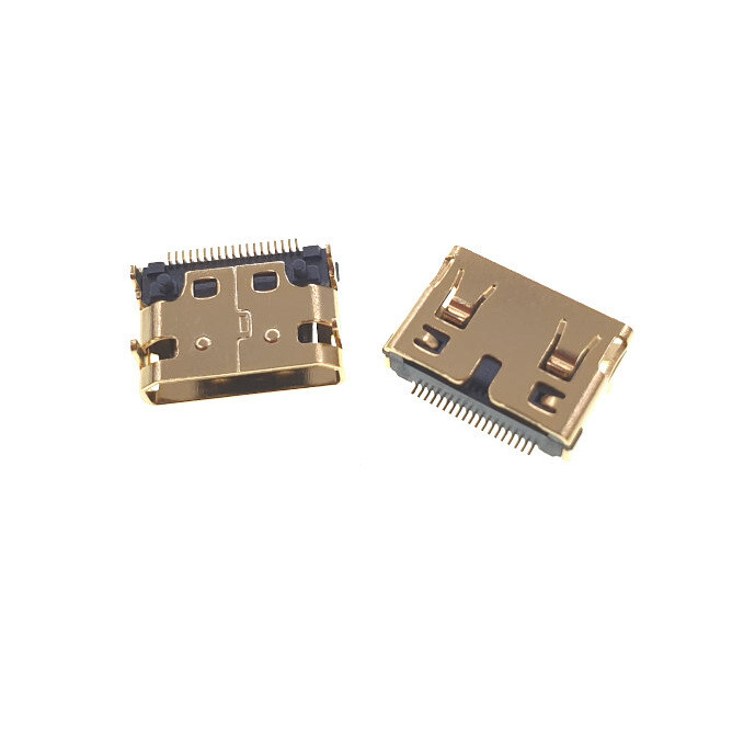 2x Mini HDMI Socket Port 19-pin Female Connector Replacement Part Gold Plated