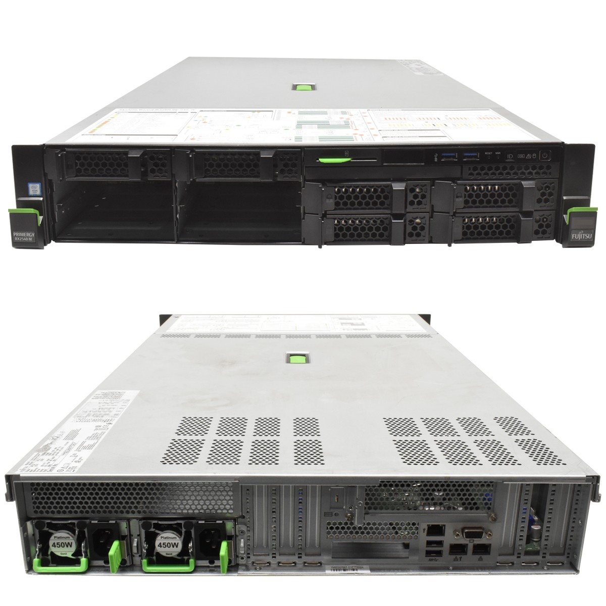 Fujitsu Primergy RX2540 M5 Server no CPU 0GB PC4 RAM 2xCoolers 4x 3.5" LFF CP...