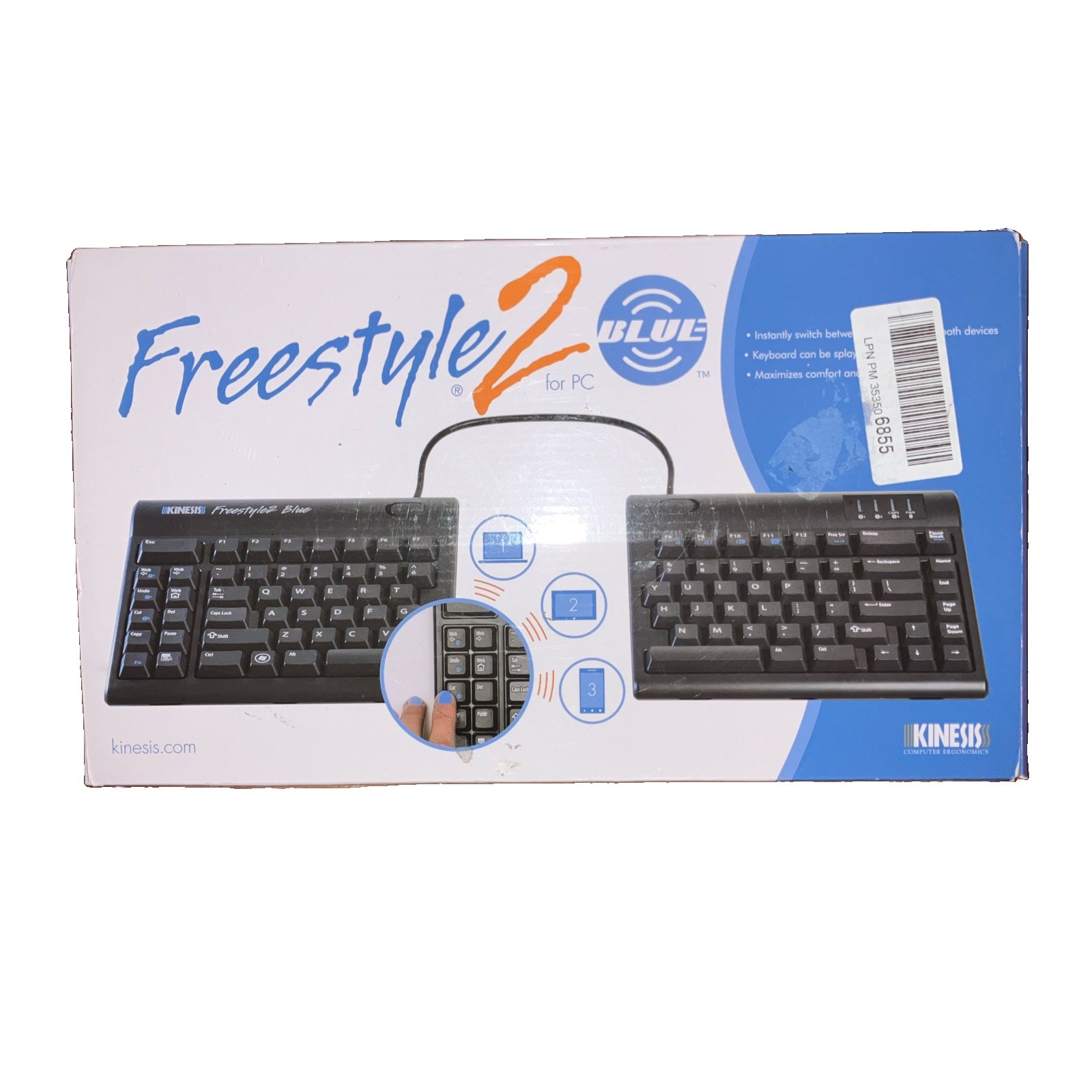 New Kinesis Freestyle2 Ergonomic Split Keyboard for PC USB Wired Adjustable