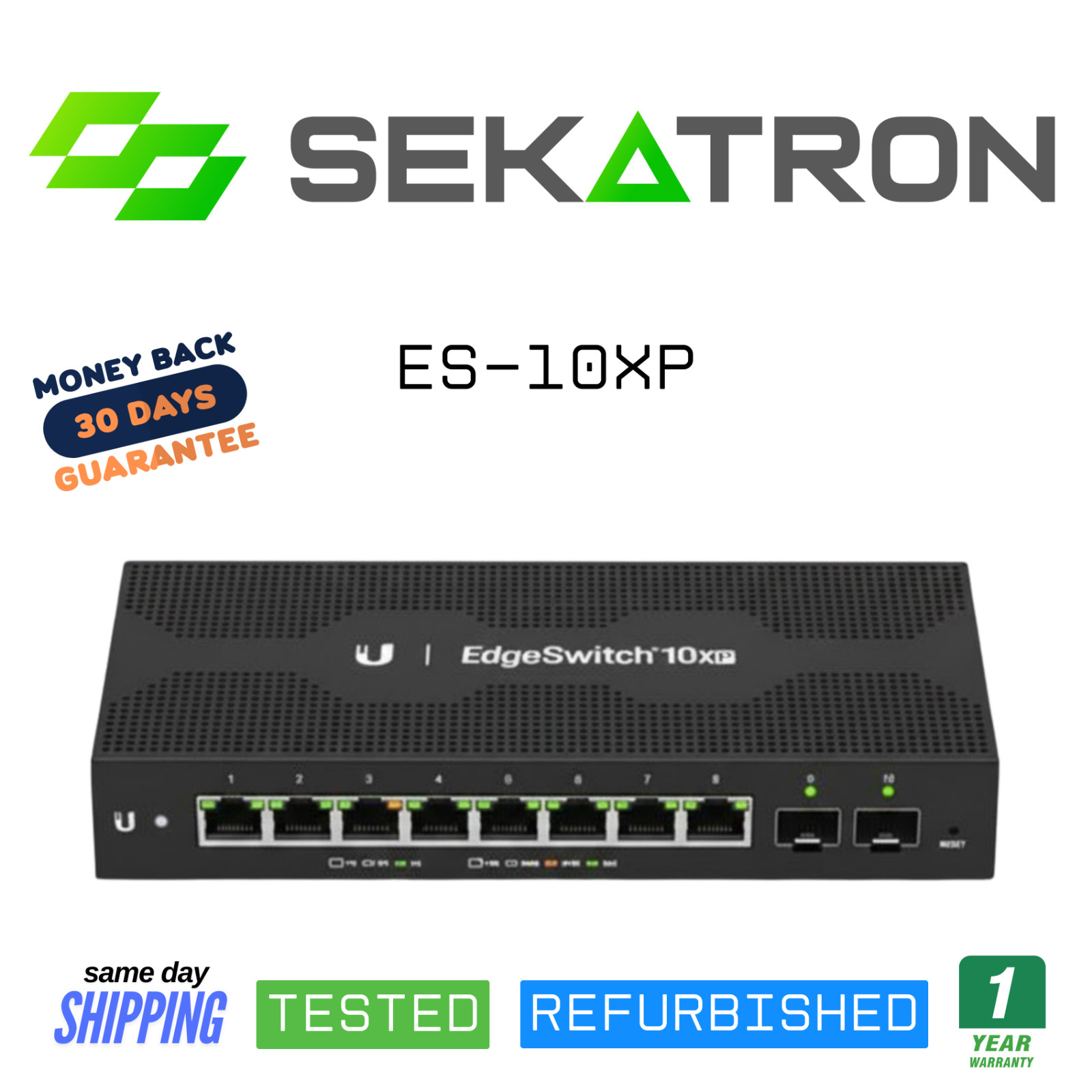 🔌 Ubiquiti ES-10XP EdgeSwitch 10XP • 10-Port Gigabit PoE Switch • ⚡FastShip