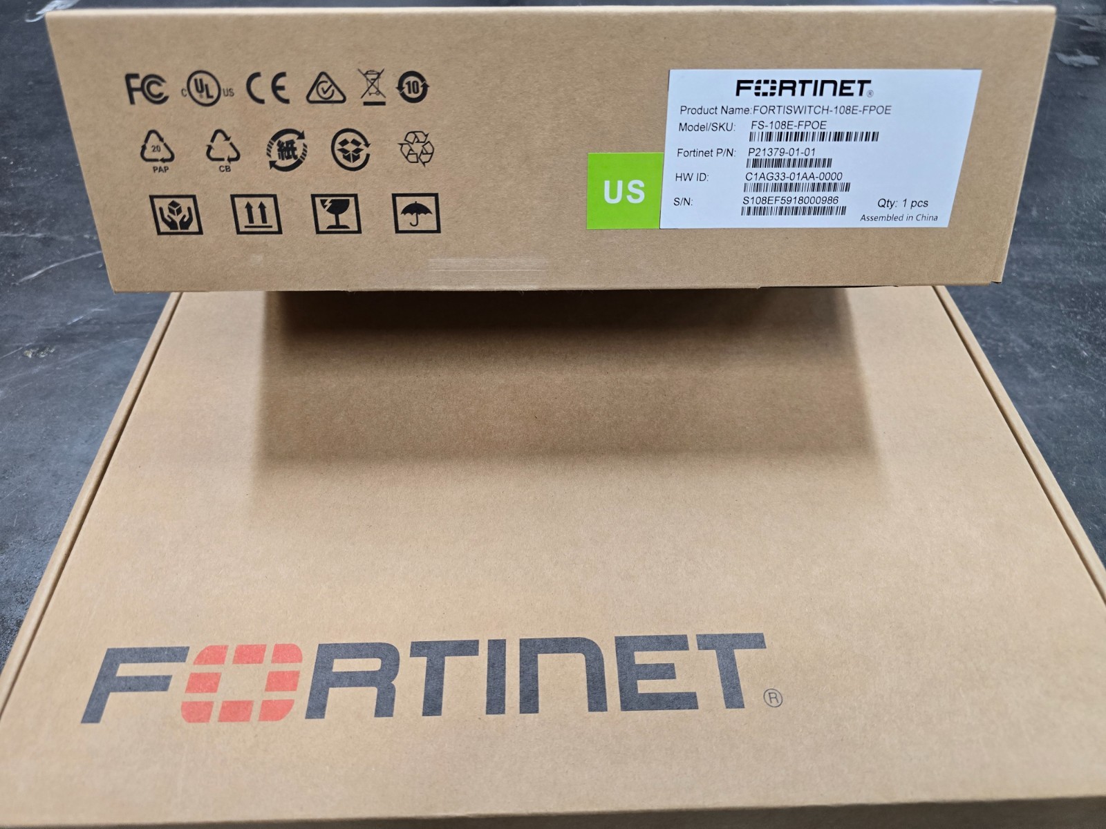 Fortinet FortiSwitch (FS-108E-FPOE) 8-Ports Rack Mountable Ethernet Switch