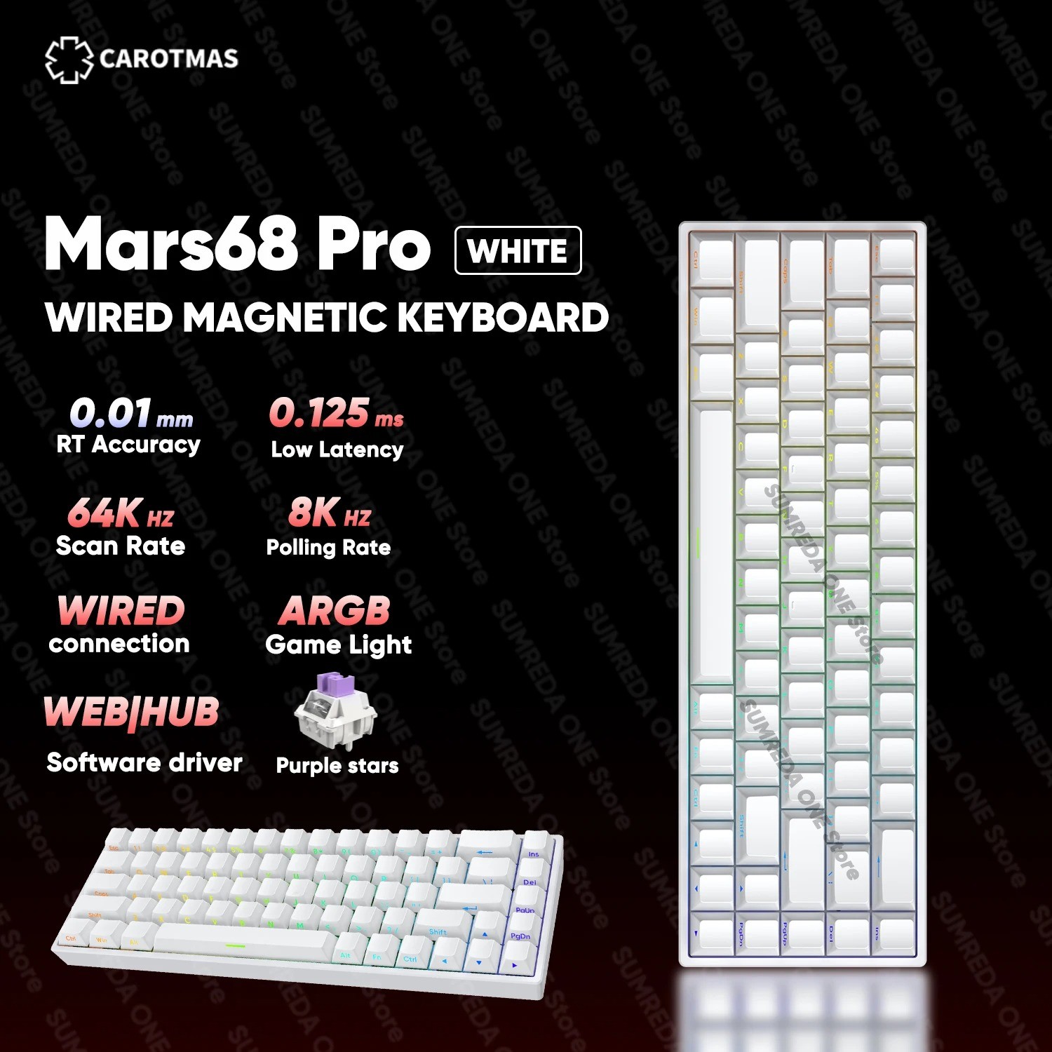 IROK Mercury68 Max Gaming Mechanical Keyboard 8K Wired RGB Hot Swap 68 Keys