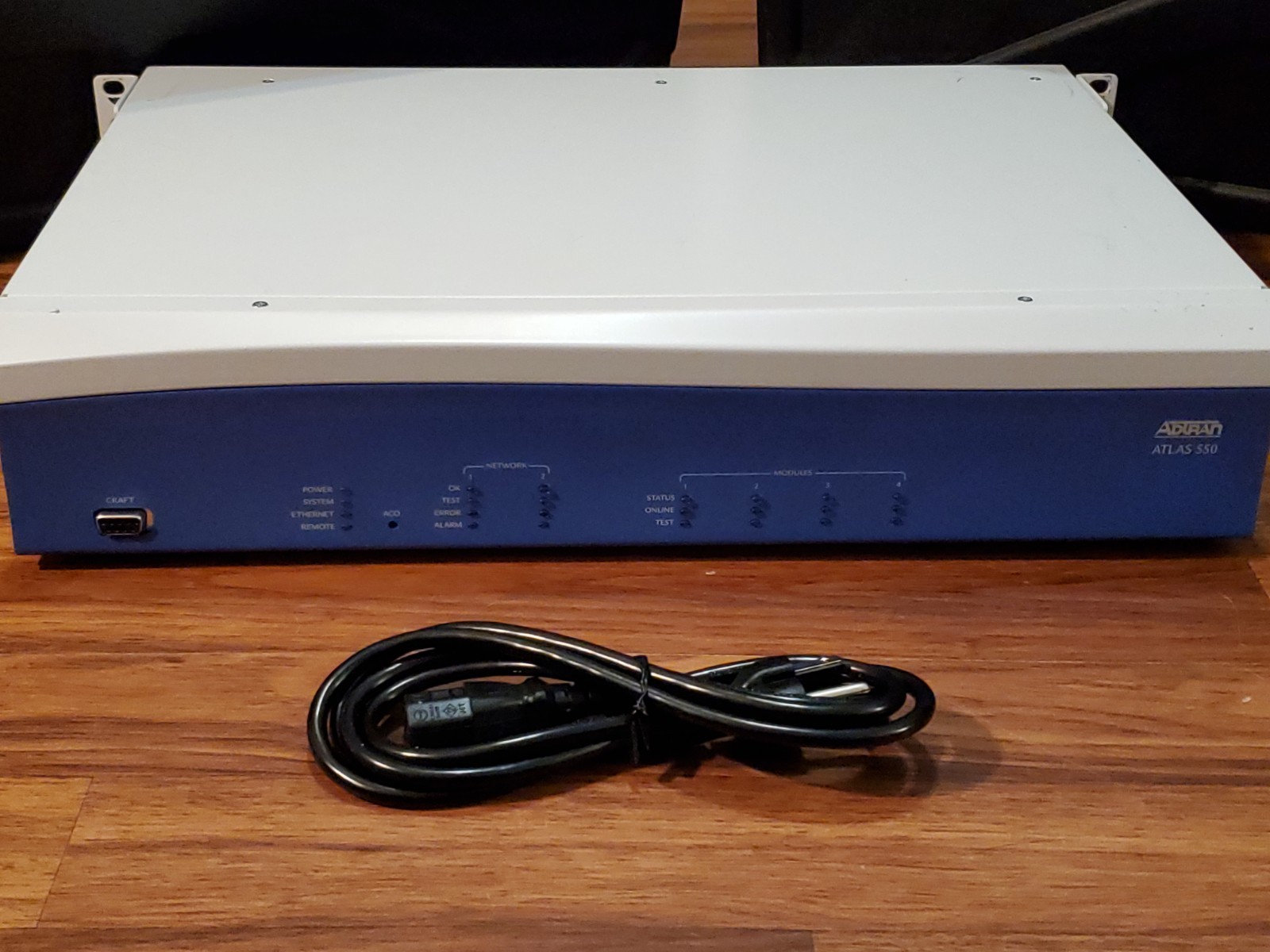 Adtran Atlas 550 1200305E2 W/ Quad T1 PRI Modules x2 1200755E2 & x2 1200755L2