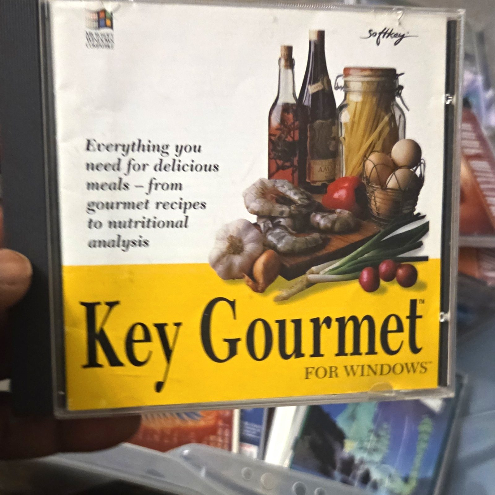 SoftKey Key Gourmet Cooking Software CD-ROM for Windows 3.1+ MS-DOS Mac