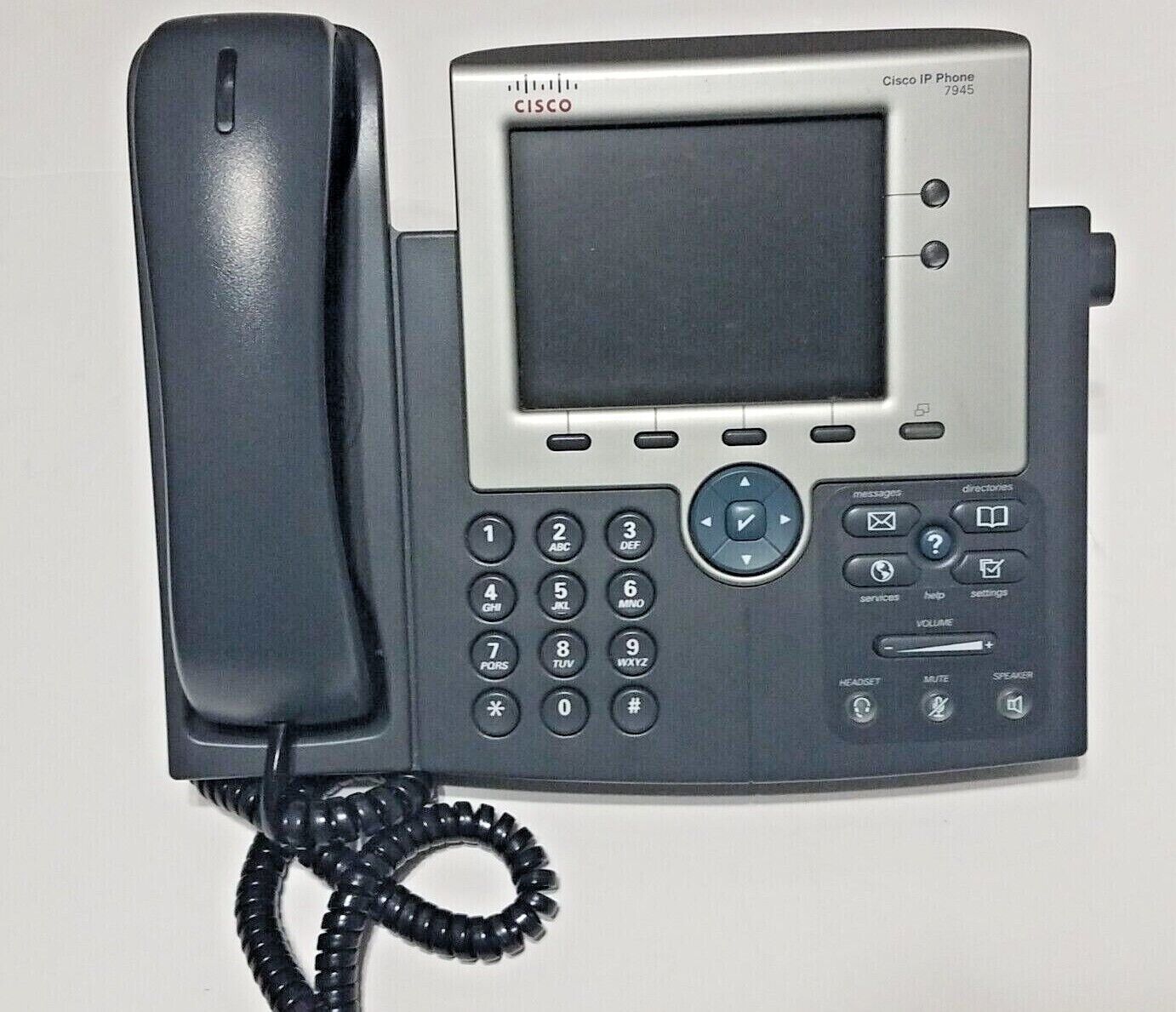 Cisco 7945 Series CP-7945G VoIP PoE Business Phone w/Handset UNTESTED