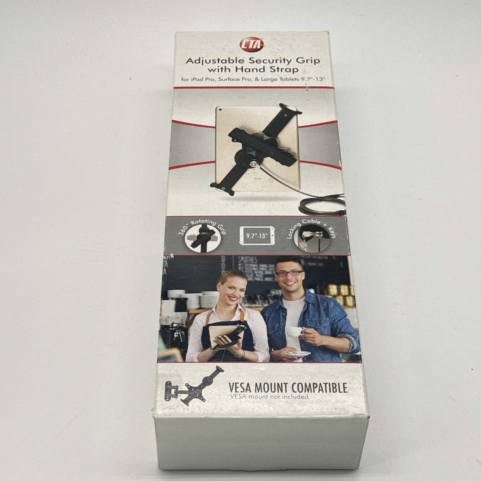 CTA Digital Adjustable Security Grip with Hand Strap (Model: PAD-ATGL).