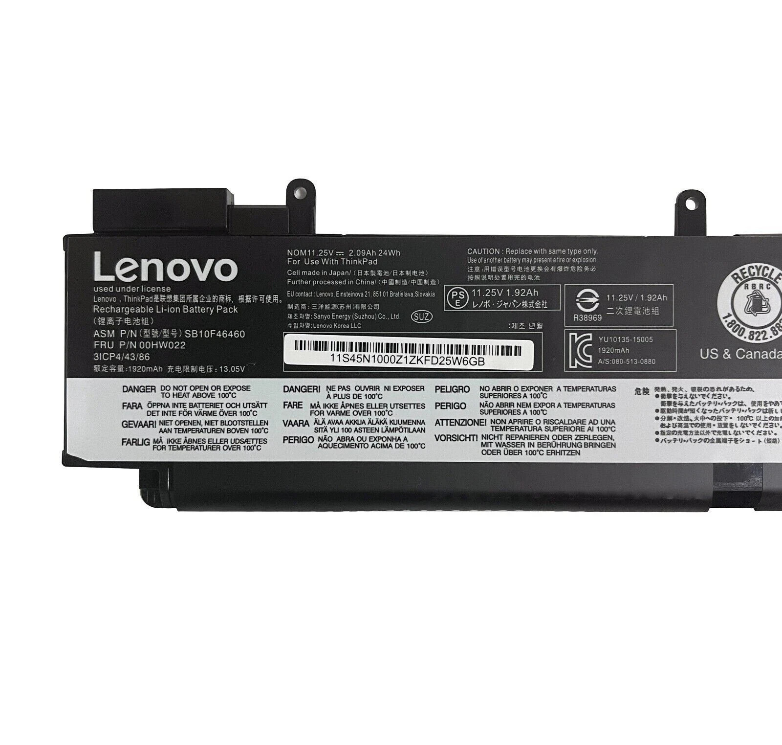 Genuine 24Wh 00HW022 Laptop Battery For Lenovo ThinkPad T460s T470s 00HW023 OEM