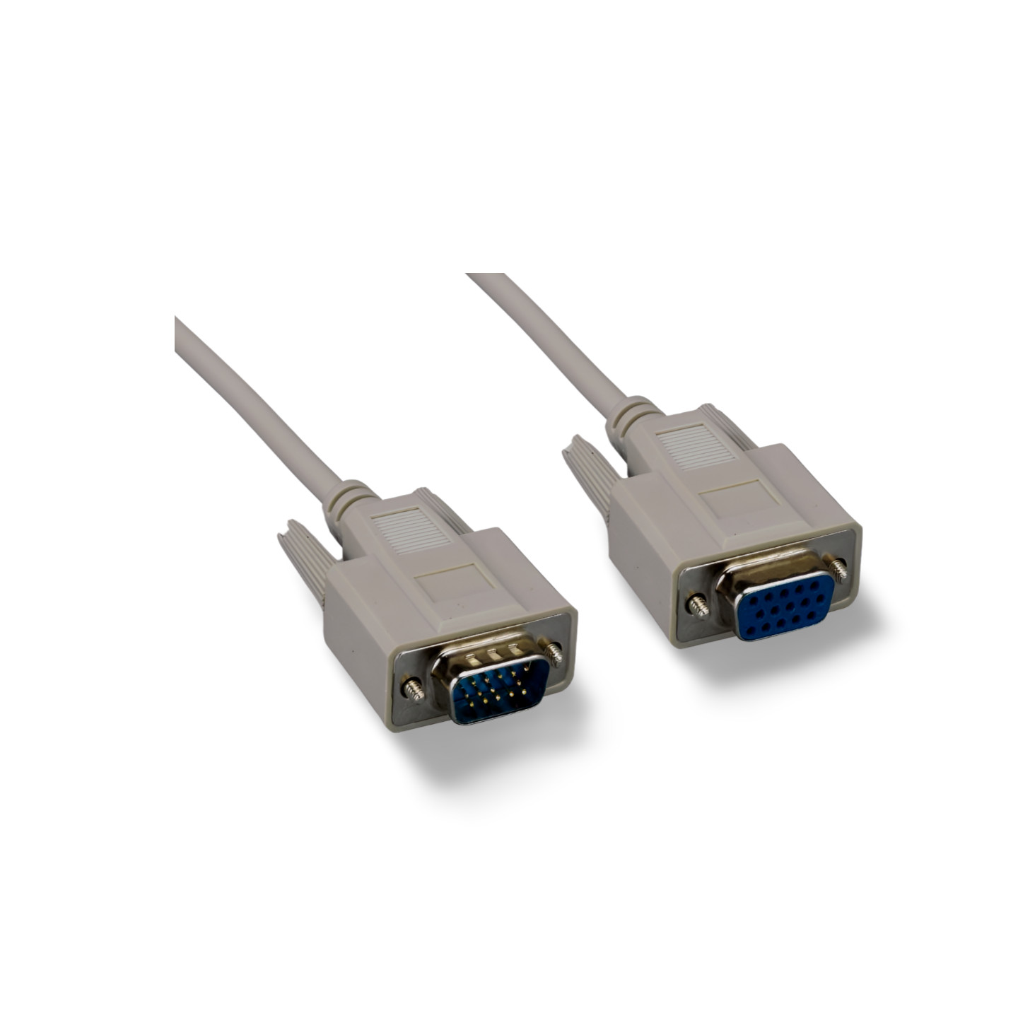 10ft Extension Monitor Cable VGA HD15 Male to Female - Beige