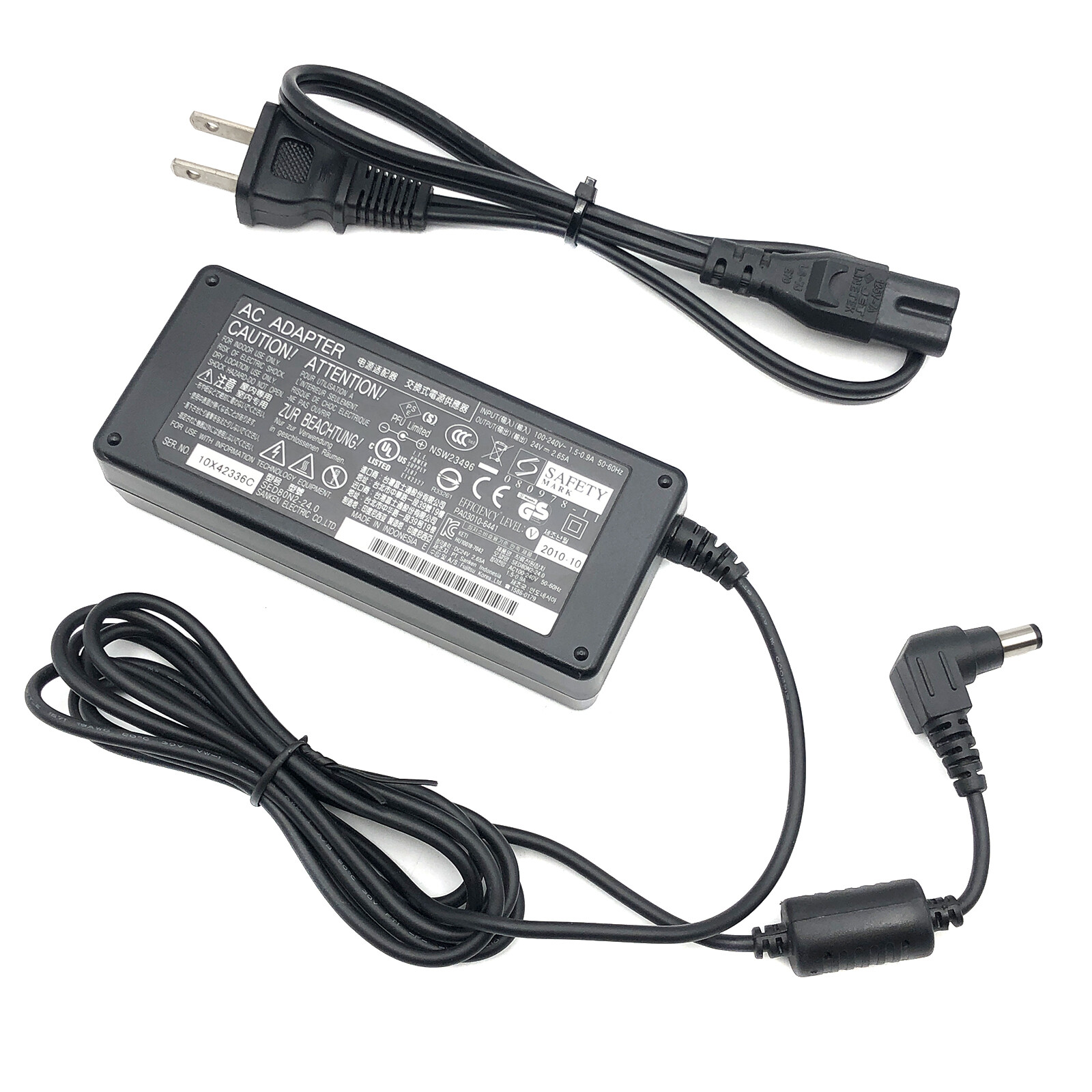 Original Fujitsu AC Power Adapter for Image Scanner fi-7240 Flatbed fi-7140