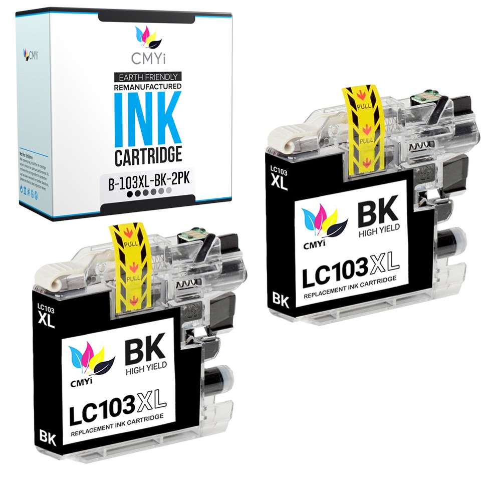 2PK Compatible LC103XL Black Ink Cartridge fits Brother MFC J285DW J4510DW