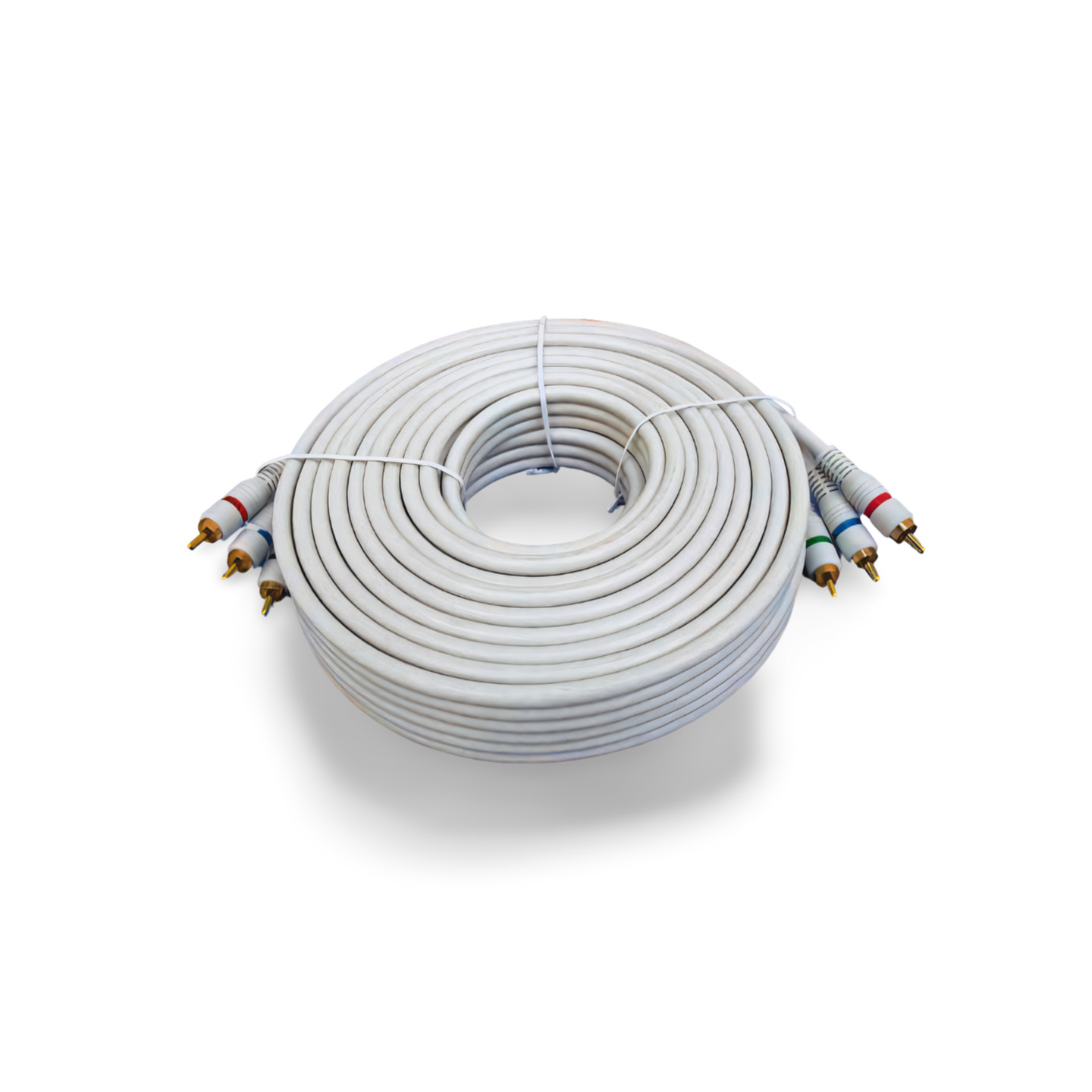 75ft HDTV Component Video Digital TV Triple RCA Shielded 3 - White