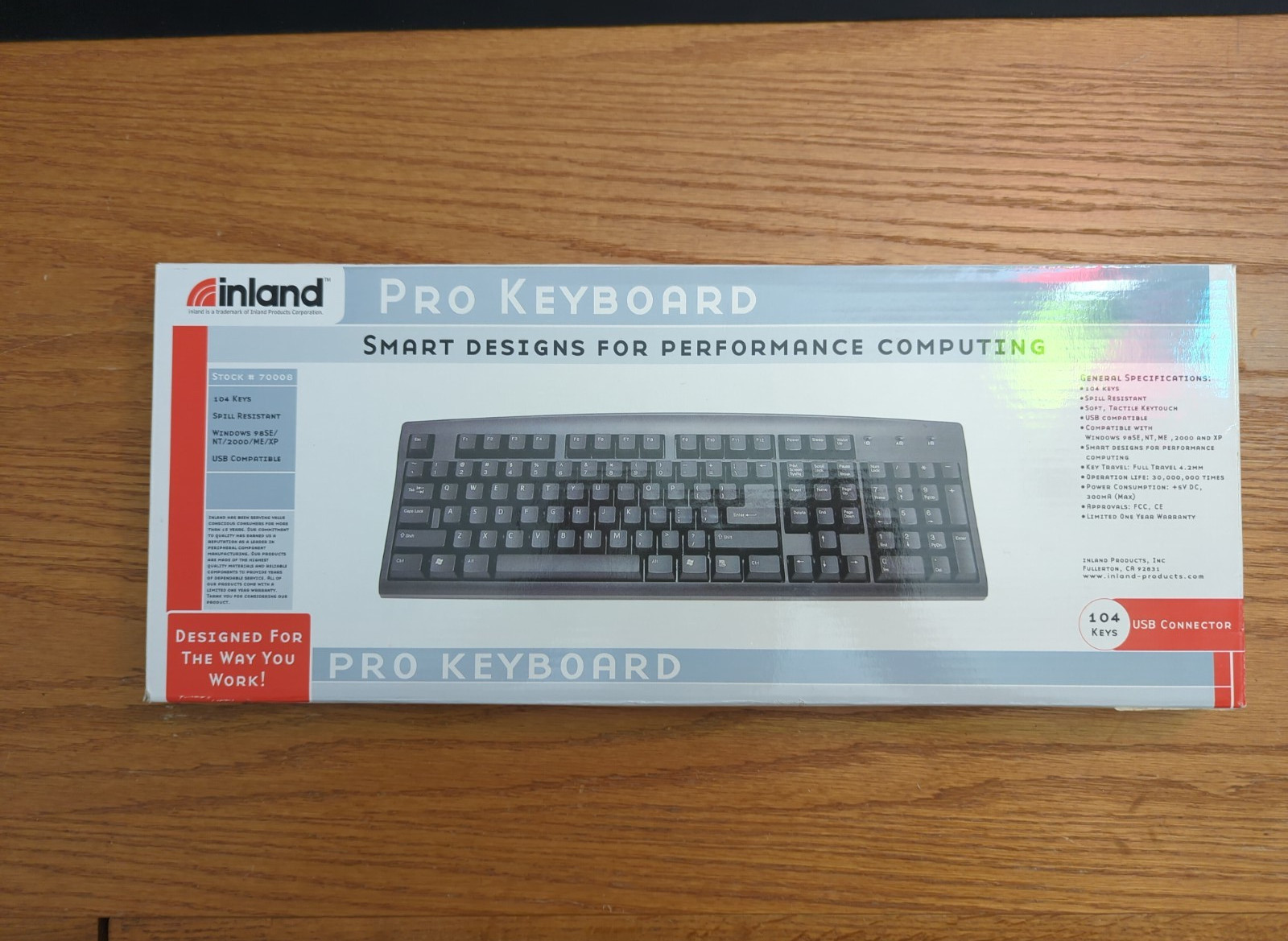 Inland Keyboard 70008 - Wired USB - **Tested Works Fine**