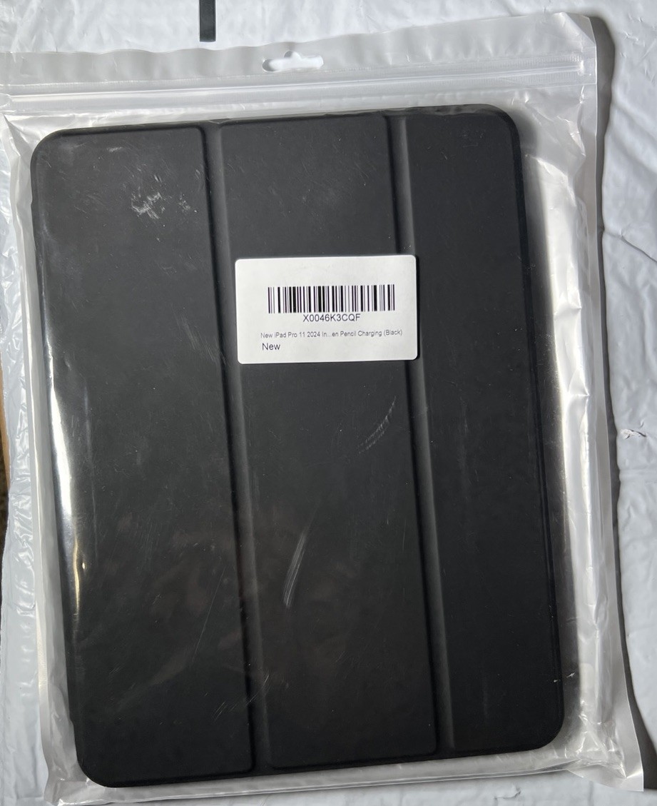 iPad Pro 11 Inch 2024 M4 Folio Case Pencil Charging Cutout Black New Sealed